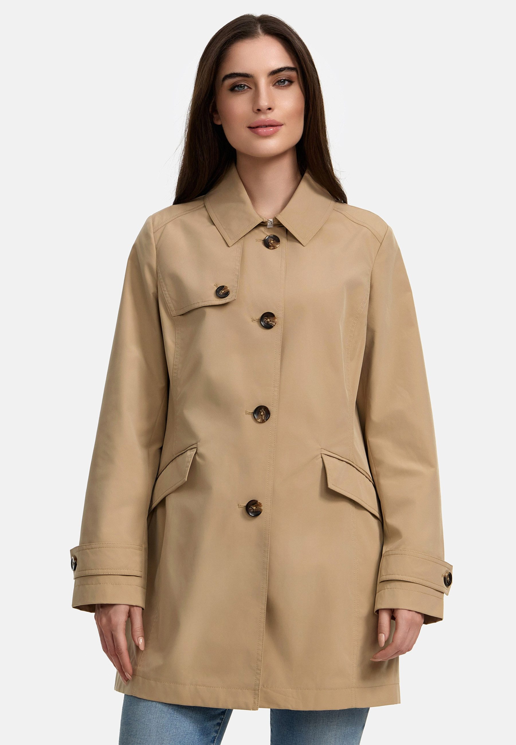 OTTO MANISA Trenchcoat met dubbel verwerkt schouderstuk dames parka's maat 38 beige