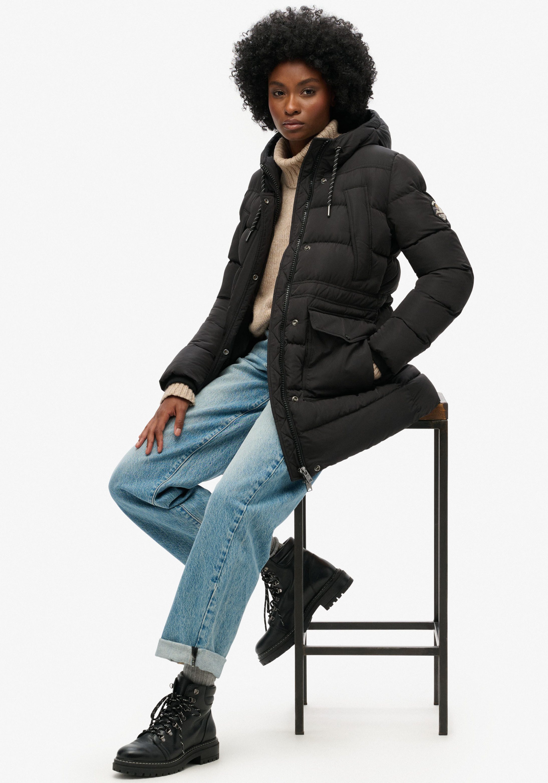 Superdry Gewatteerde jas EVEREST MID LENGTH PUFFER JKT
