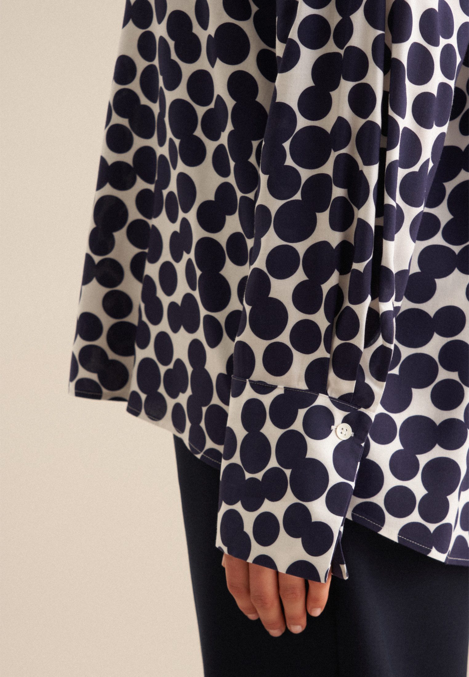 seidensticker Klassieke blouse Zwarte roos Tuniek stippen