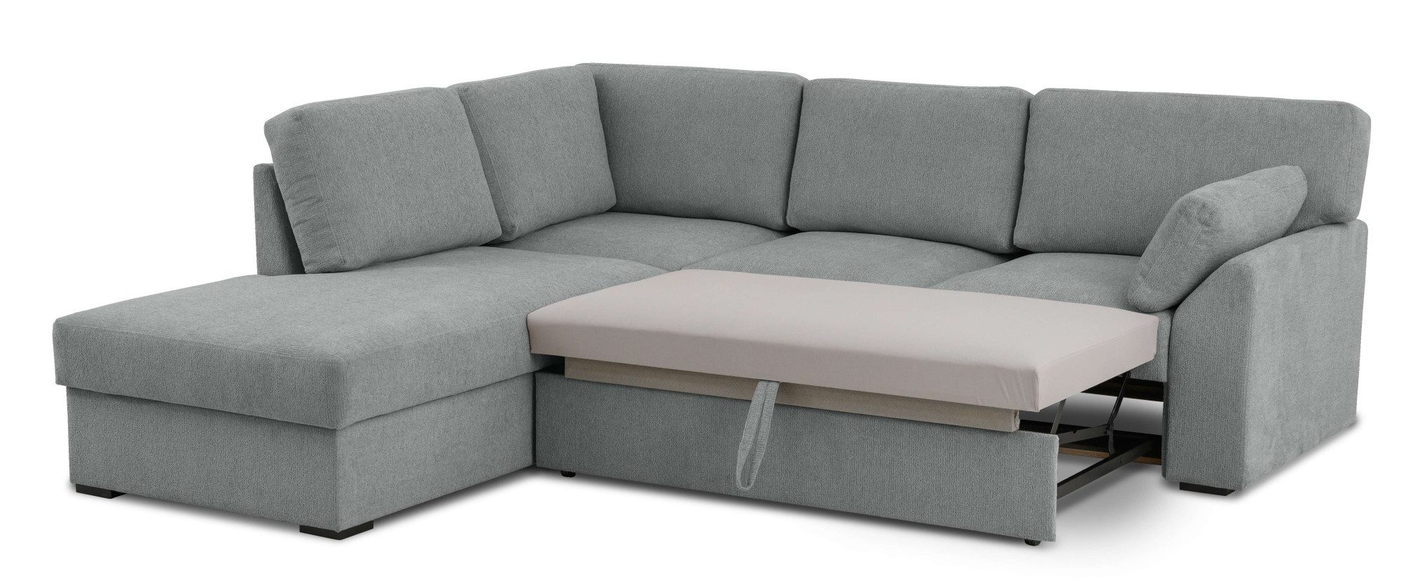 Home affaire Hoekbank Citry Breedte 242 cm, chenille, bedfunctie, bedlade, L-vorm