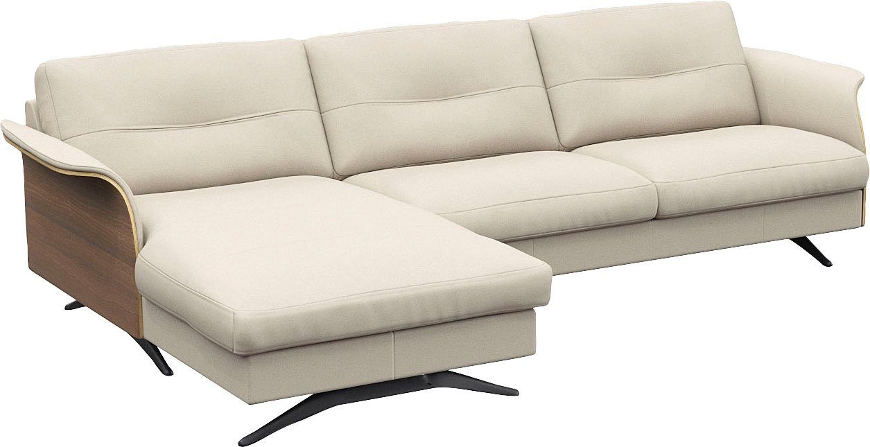 FLEXLUX Hoekbank Glow, super comfortabel door hoogwaardige zitconstructie met binnenvering, L-vorm