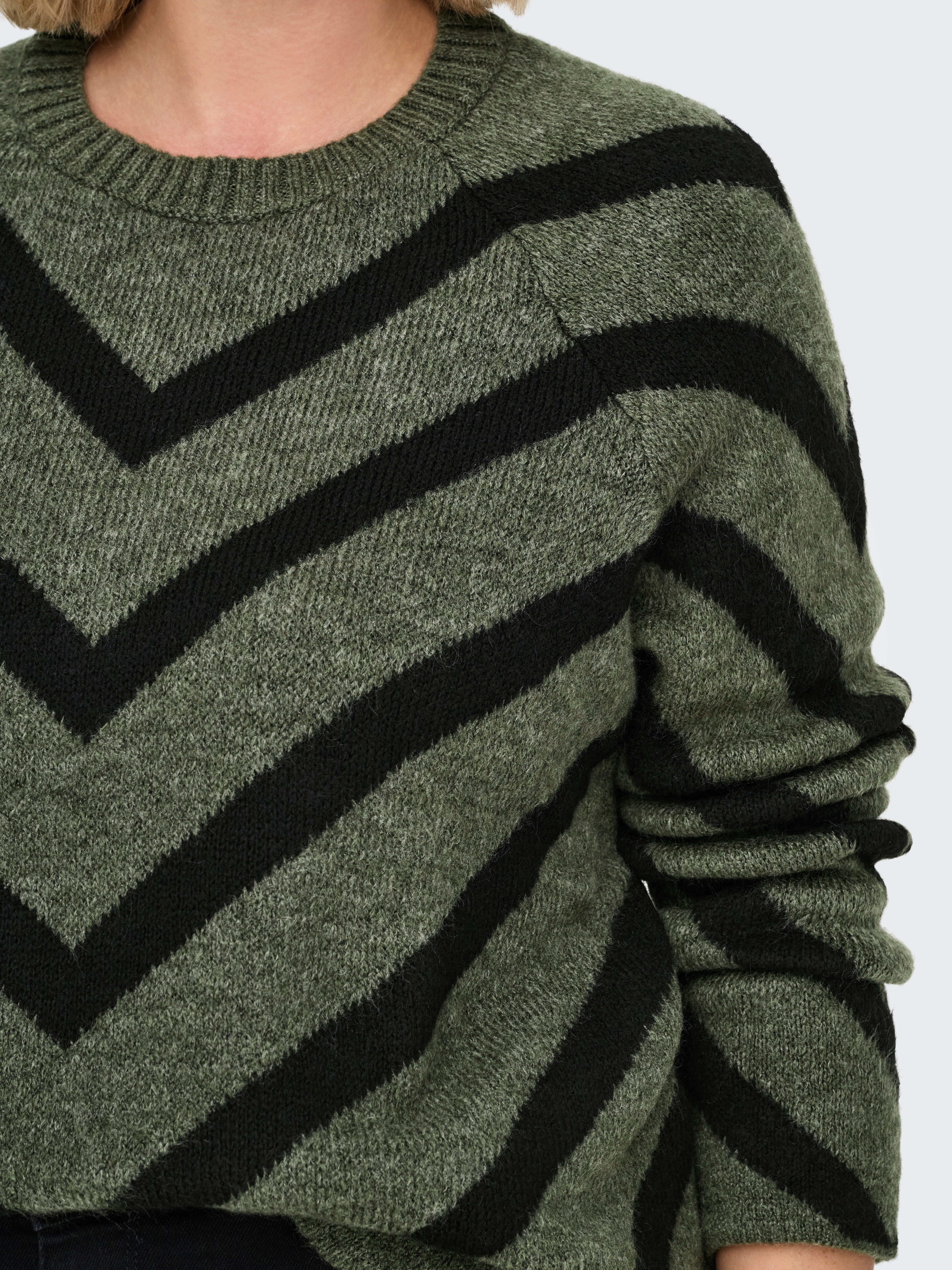 ONLY CARMAKOMA Gebreide trui CARELIZA L/S PULLOVER KNT NOOS