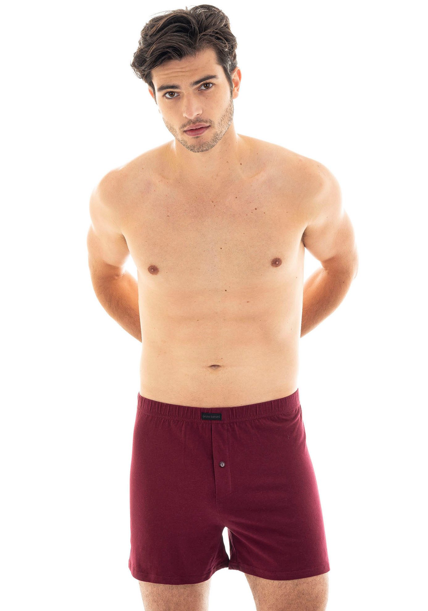 Bruno Banani Wijde boxershort Loose fit met knoopsluiting (2 stuks Set van 2)