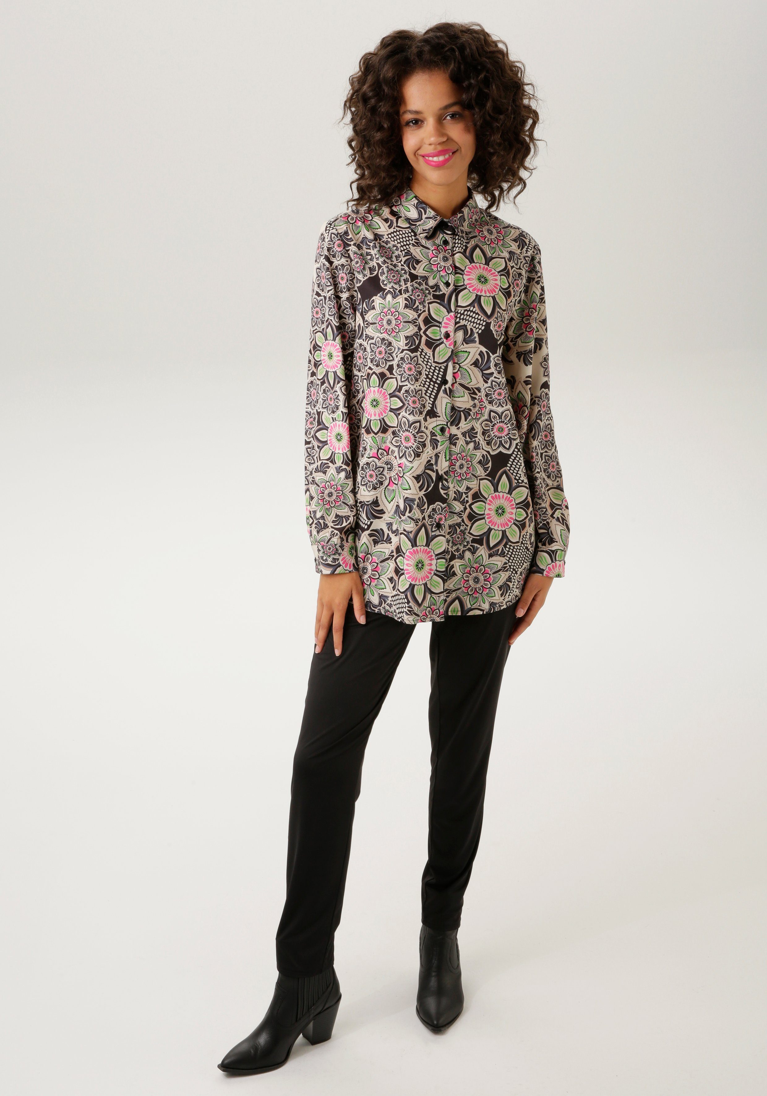 Aniston CASUAL Overhemdblouse met sensationele mandala-bloemenprint