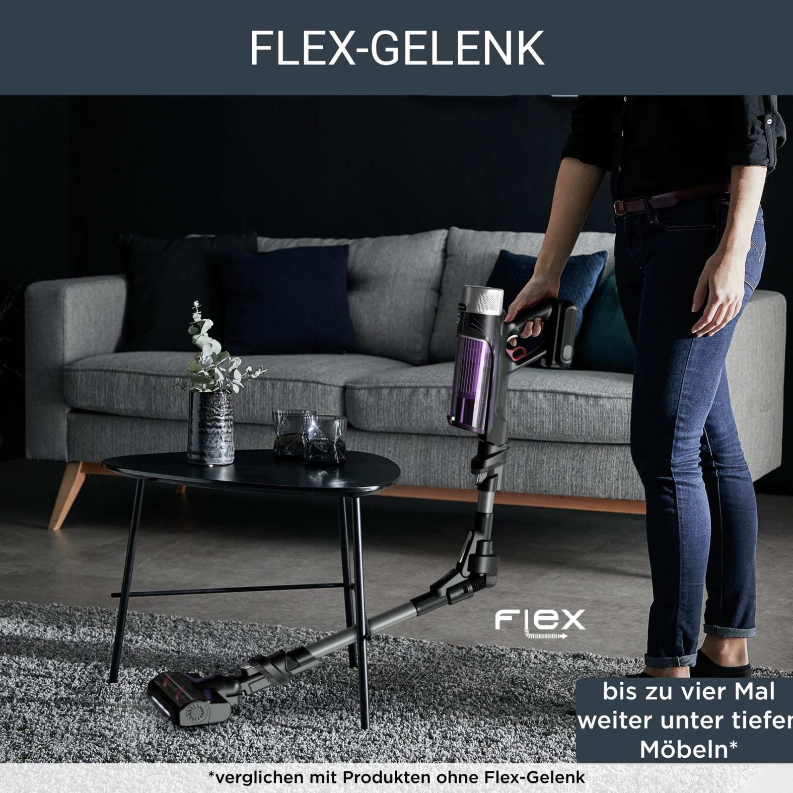 Rowenta Accu-kruimeldief en -stofzuiger X-Force Flex 9.60 Allergy, draadloos, tot 100 Air Watt, ultralicht