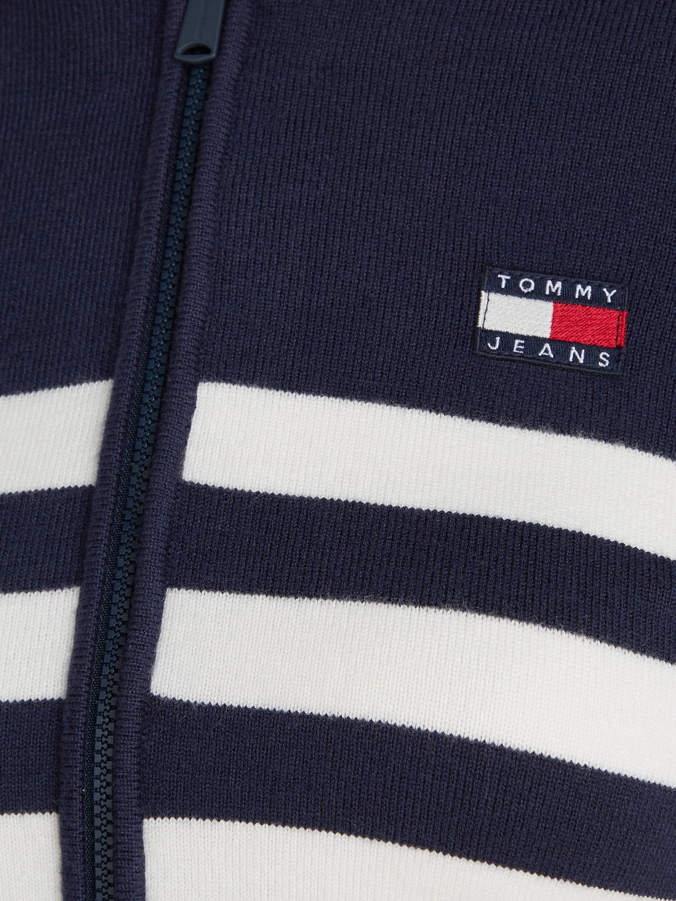 TOMMY JEANS Sweatvest TJW STRIPE ZIP THRU BADGE HOOD