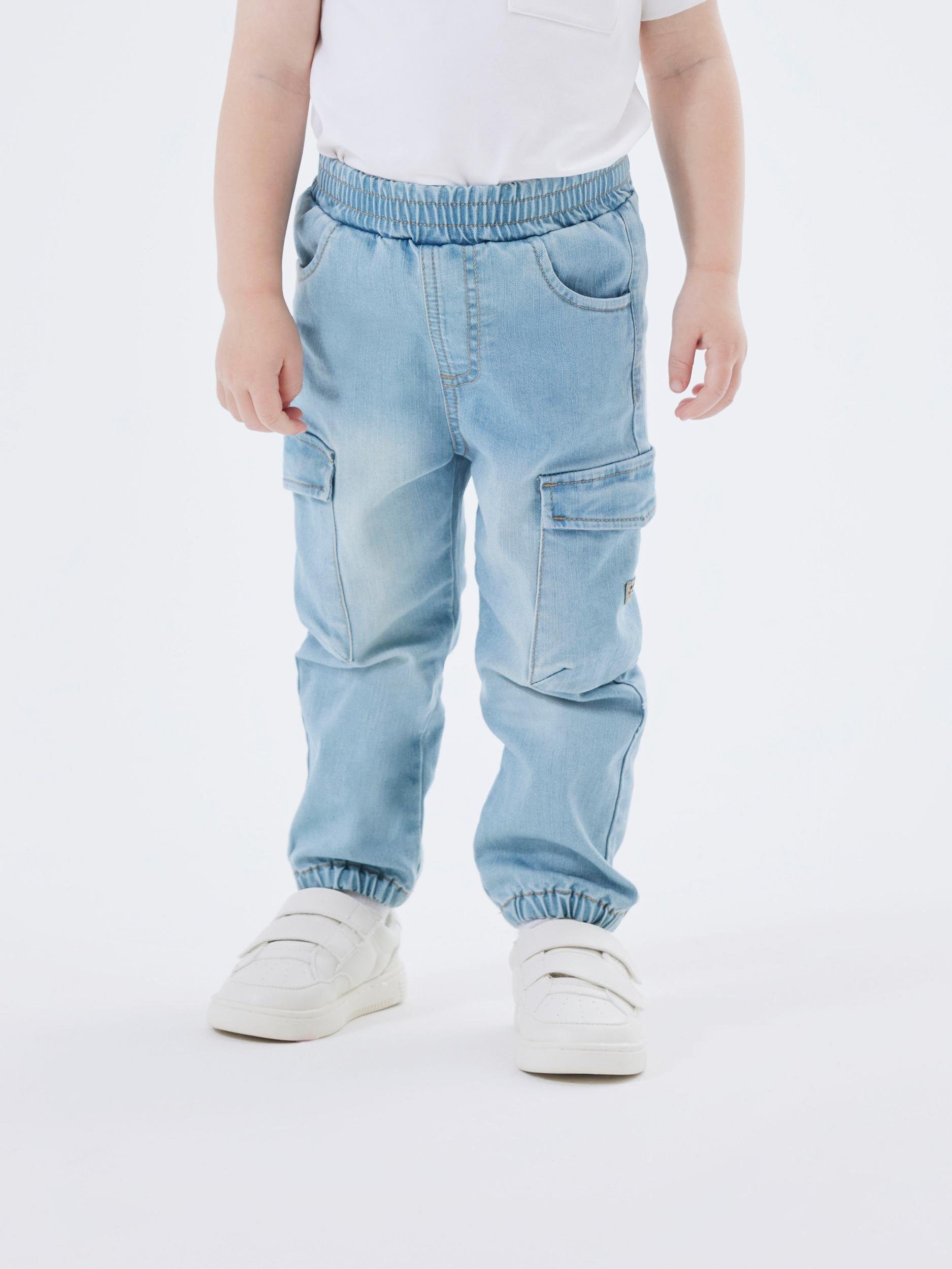 Name it MINI loose fit jeans NMMBEN medium blue denim Blauw Effen 104
