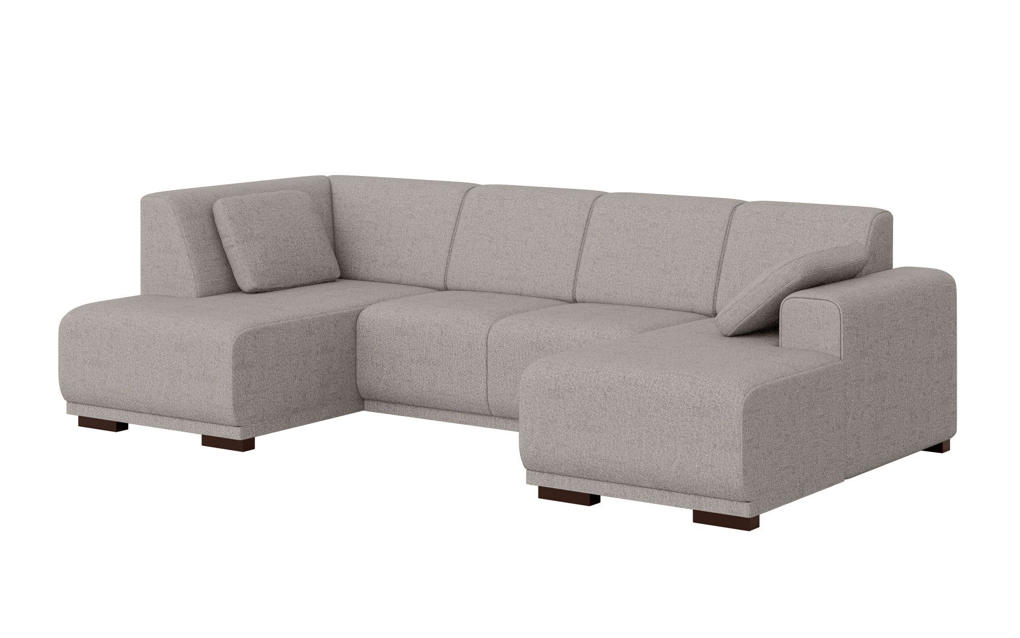 Home affaire Zithoek BORNHOLM U-vorm met chaise longue rechts/links, B/D/H: 300/162/85 cm U-vorm met golvende ondervering, chaise longue rechts of links bestelbaar