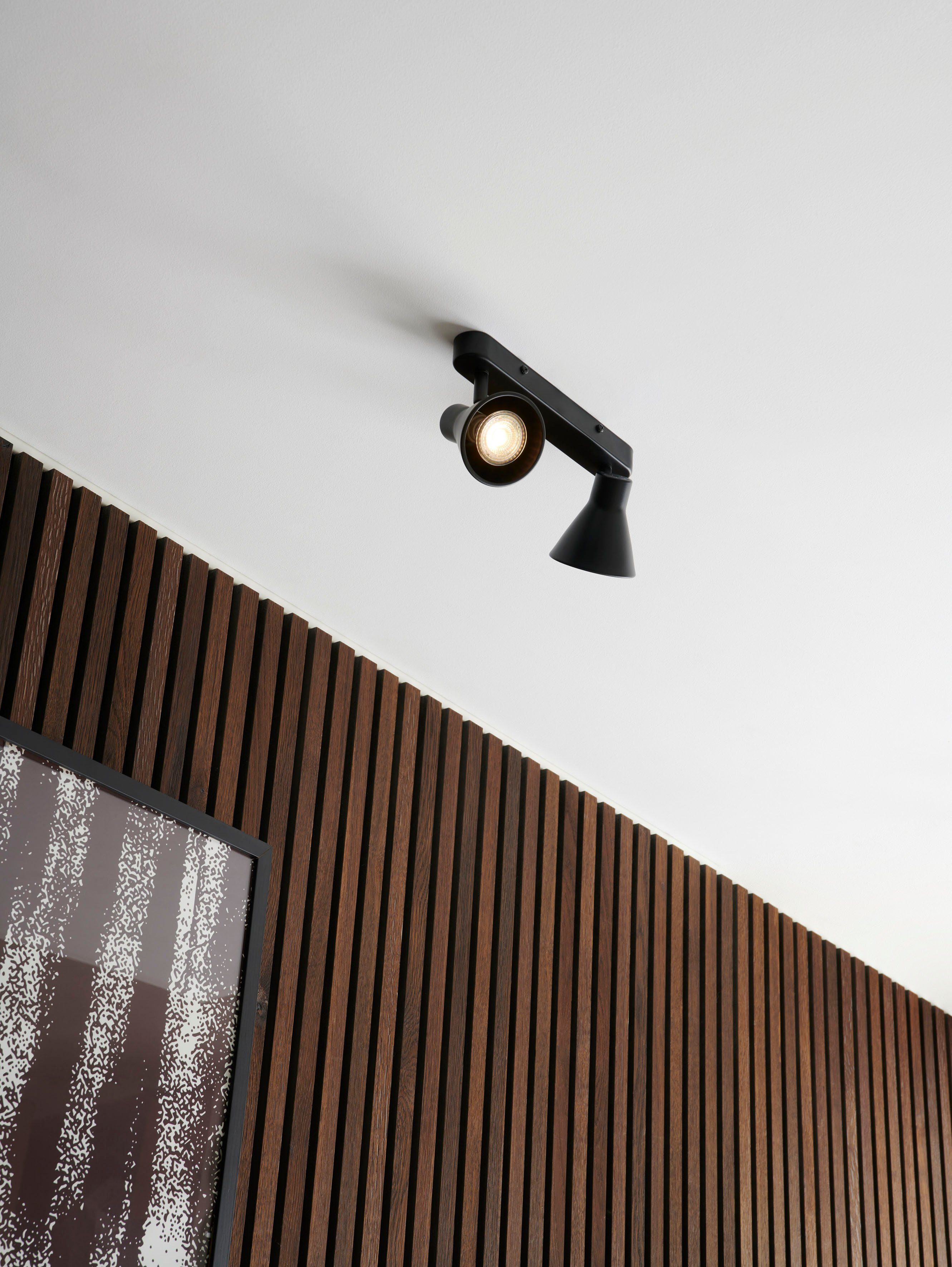 Nordlux Plafondspot Eik Tijdloos en eenvoudig ontwerp, kantel- en draaibare kap (1 stuk)