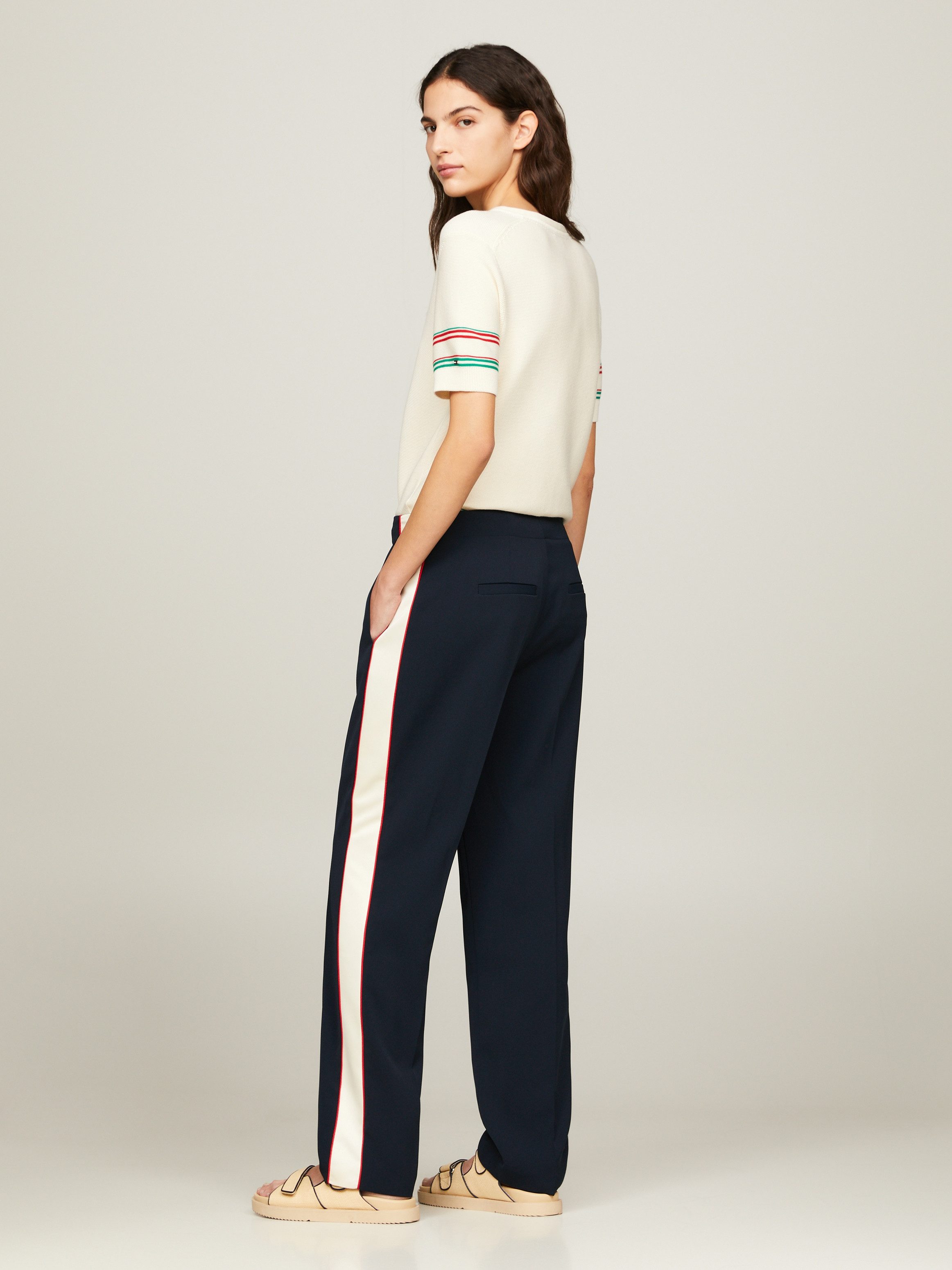 Tommy Hilfiger Geweven broek COLOR BLOCK SLIM STRAIGHT PANT