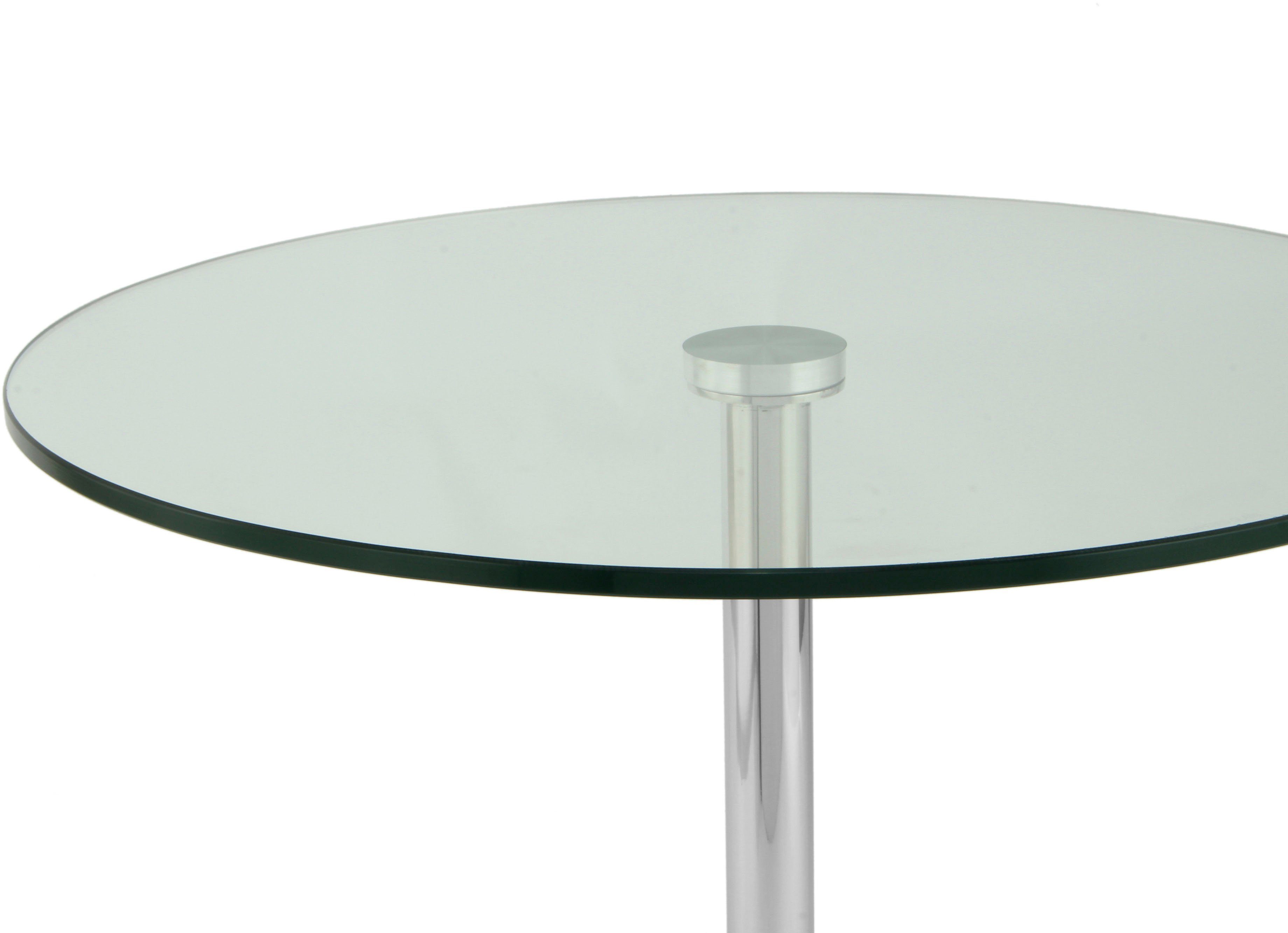 Kayoom Bijzettafel Lana 125, robuust glasblad, basis in marmerlook robust, onderhoudsvriendelijk, van hoge kwaliteit, geschikt voor buiten en binnen (1 stuk)