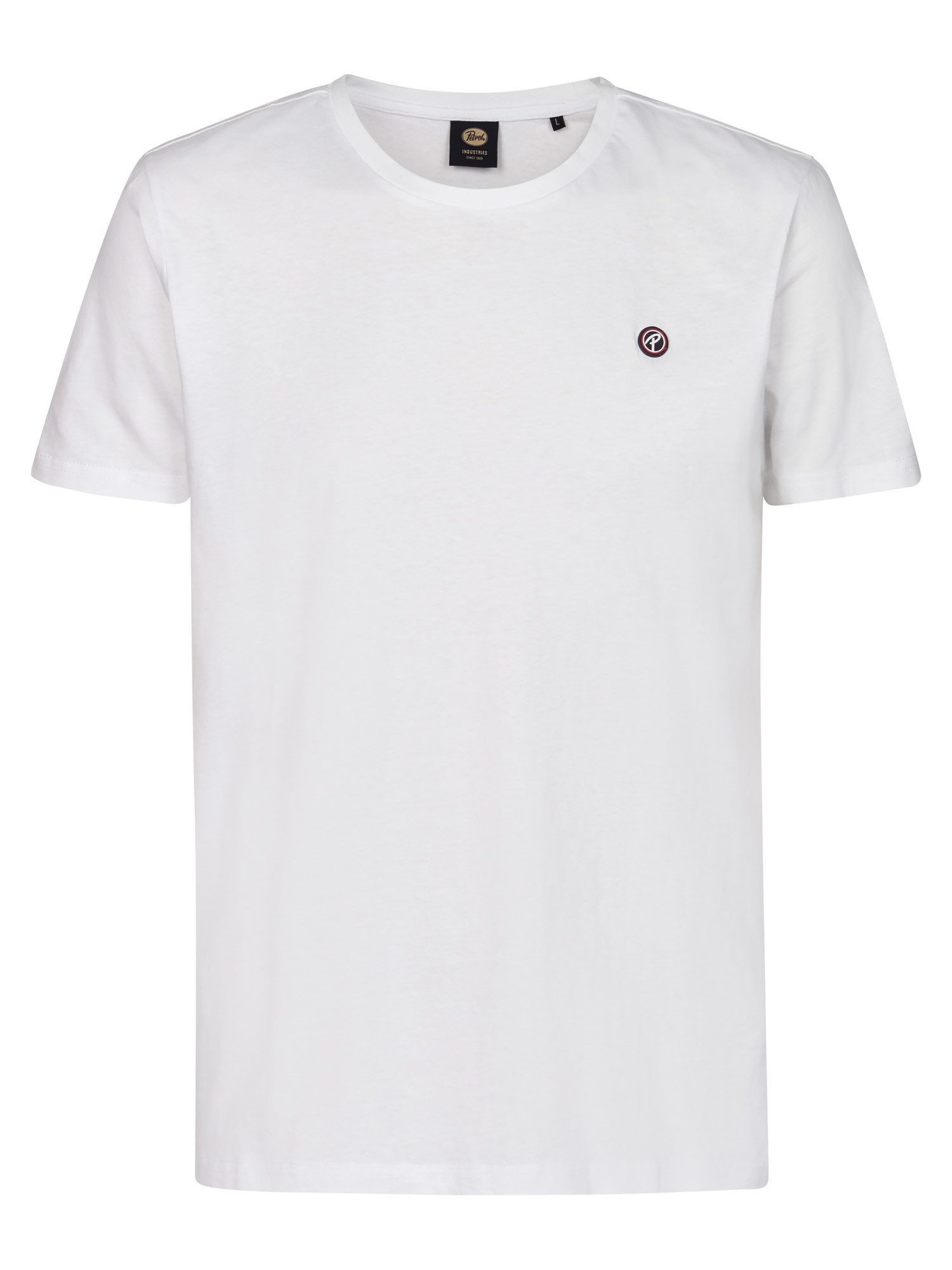 Petrol Industries Shirt met ronde hals met geborduurd logo