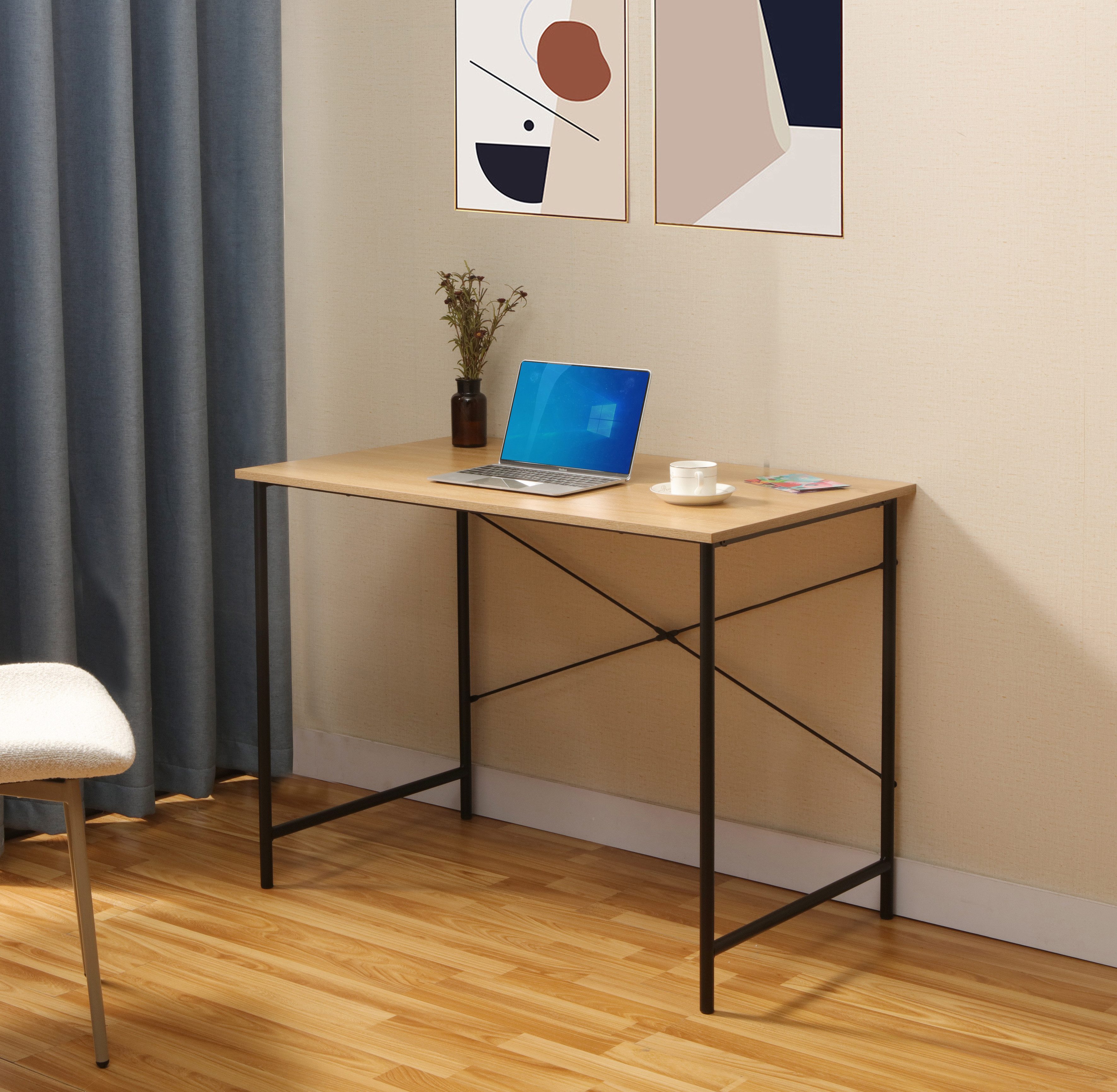 INOSIGN Bureau TALIA Computertafel, stabiel metalen frame, breedte 100 cm