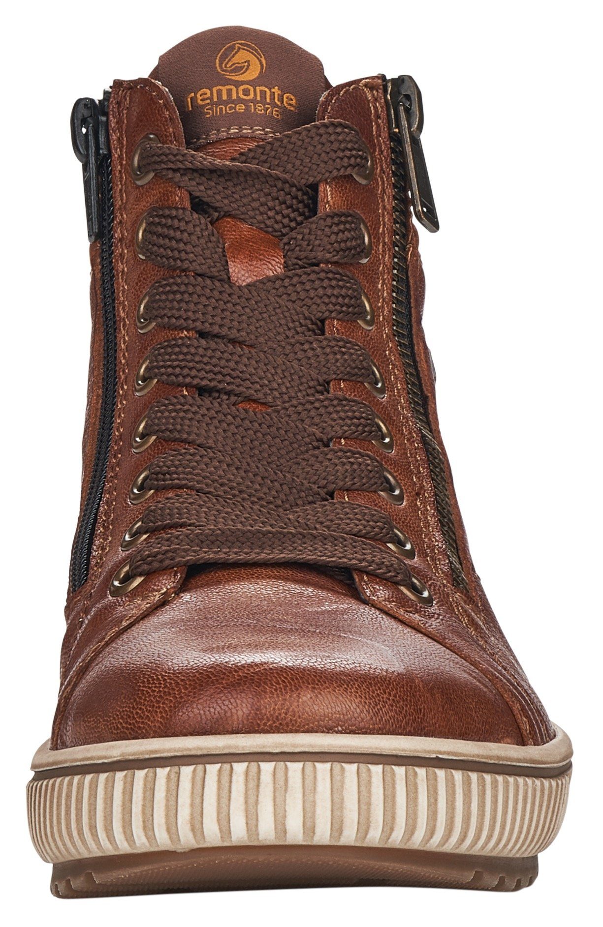 Remonte Veterschoenen platform, lace-up ankle boots, boots in crash look