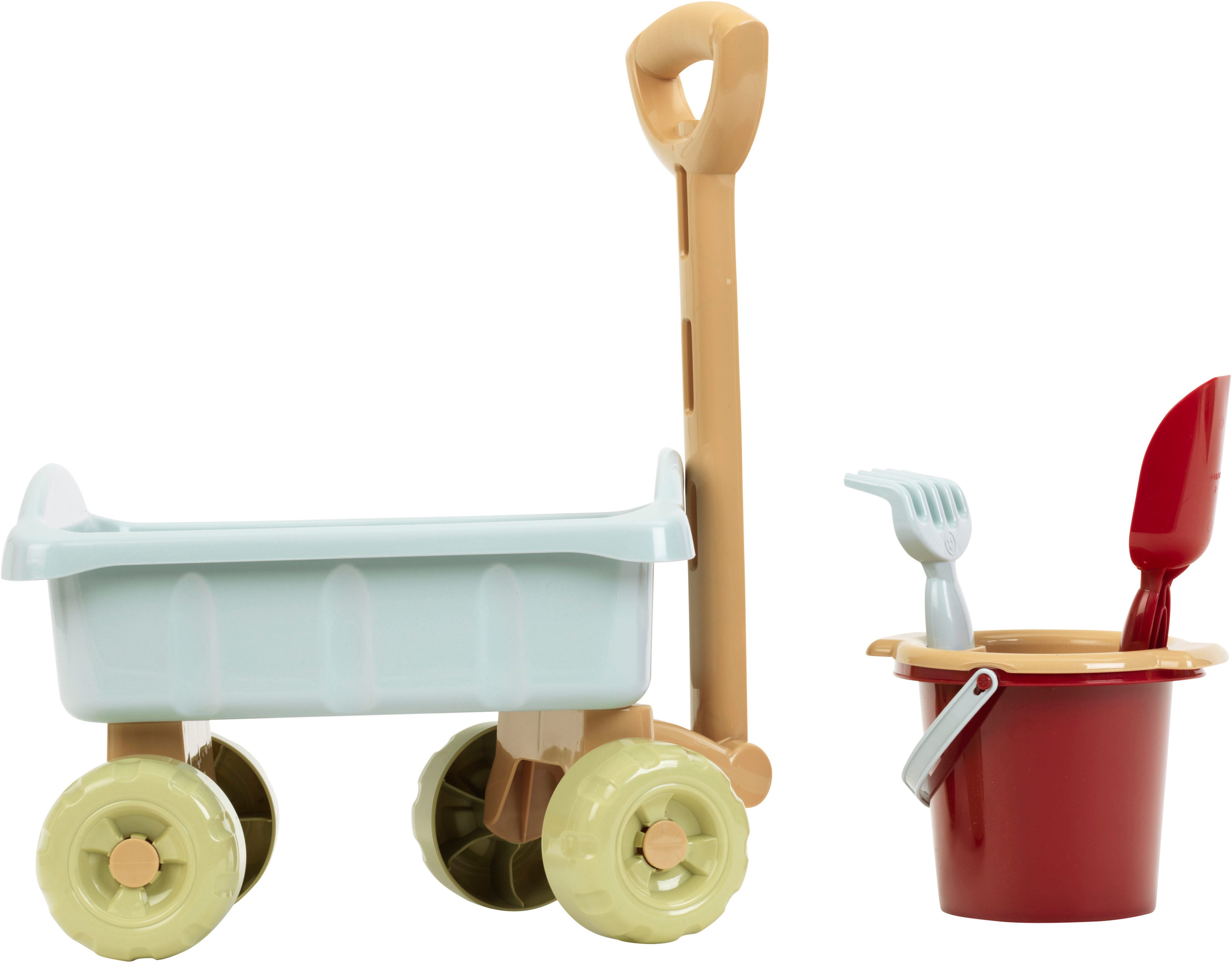 Klein Bolderkar Little Foot, Spiel-Bollerwagen mit Eimerset, aus Recyclingkunststoff
