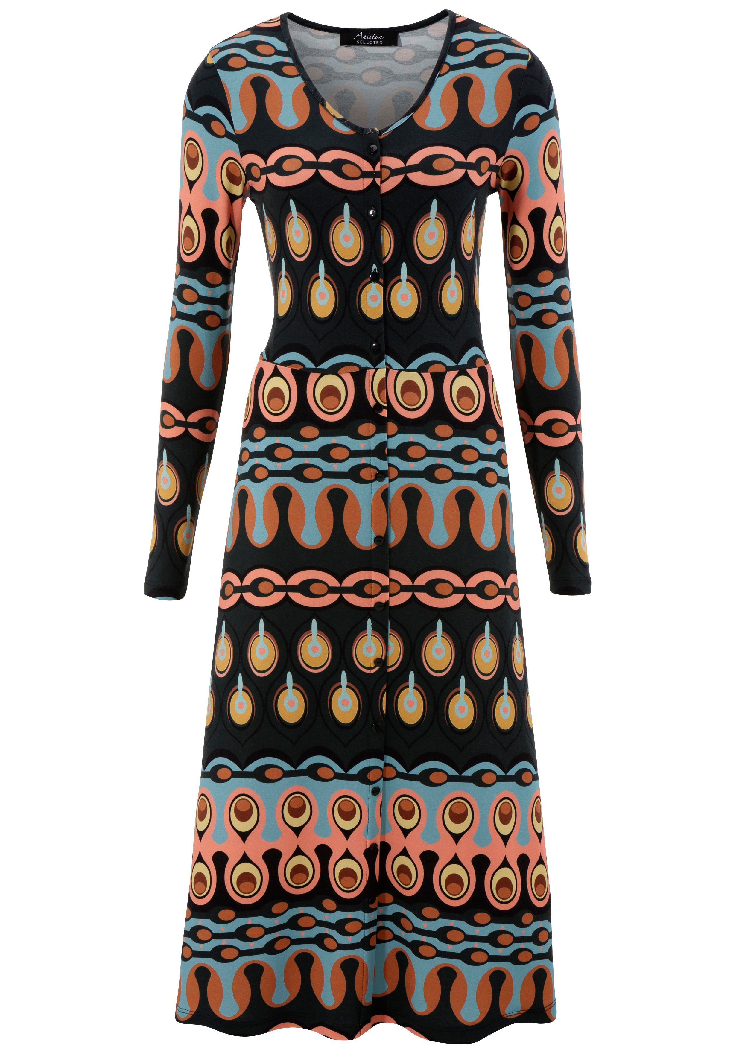 Aniston SELECTED Midi-jurk met knoopsluiting