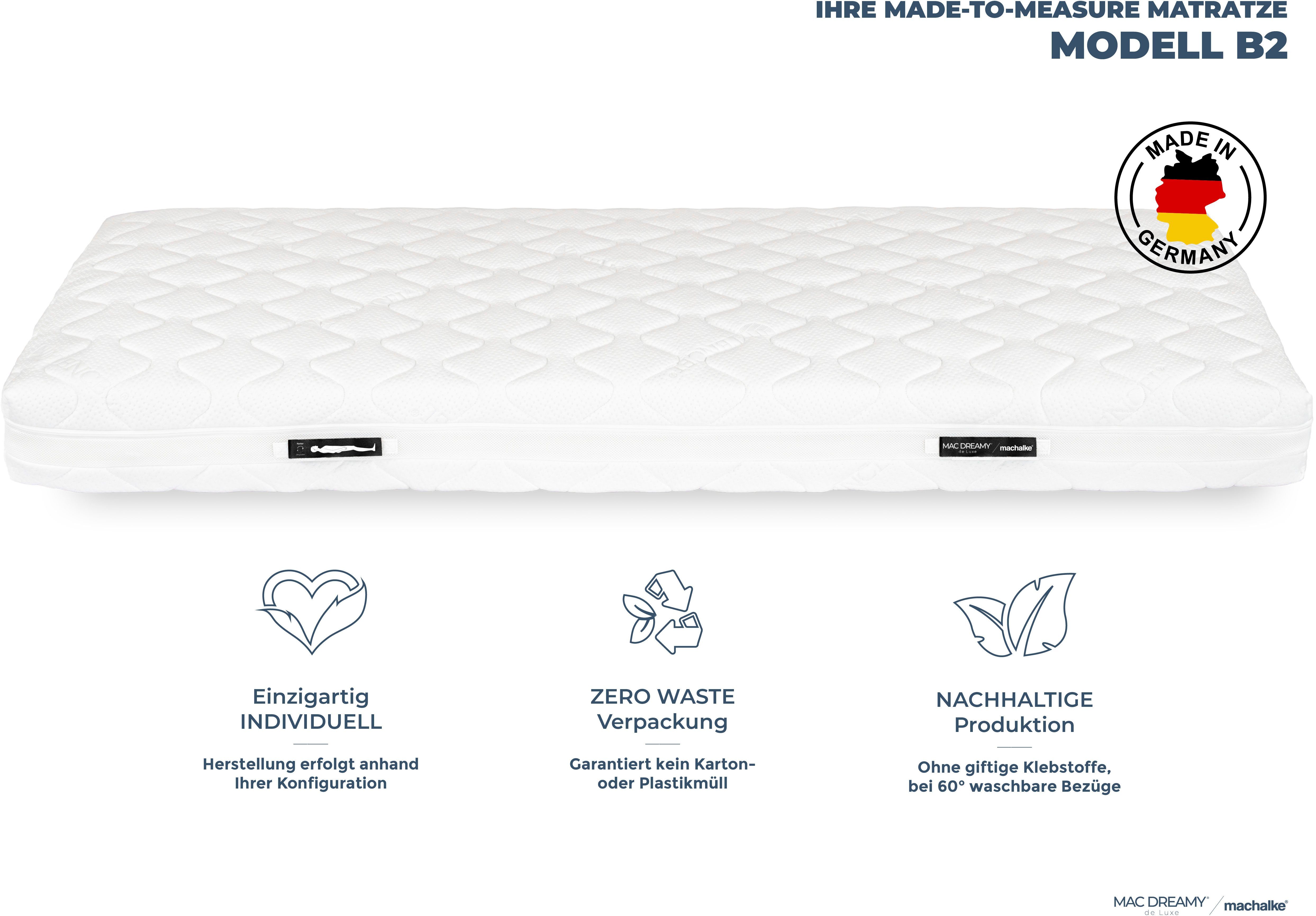 machalke® Koudschuimmatras Mac Dreamy de Luxe Premium matras in verschillende afmetingen, luxueuze tweezijdig te gebruiken matras hoogte 20 cm