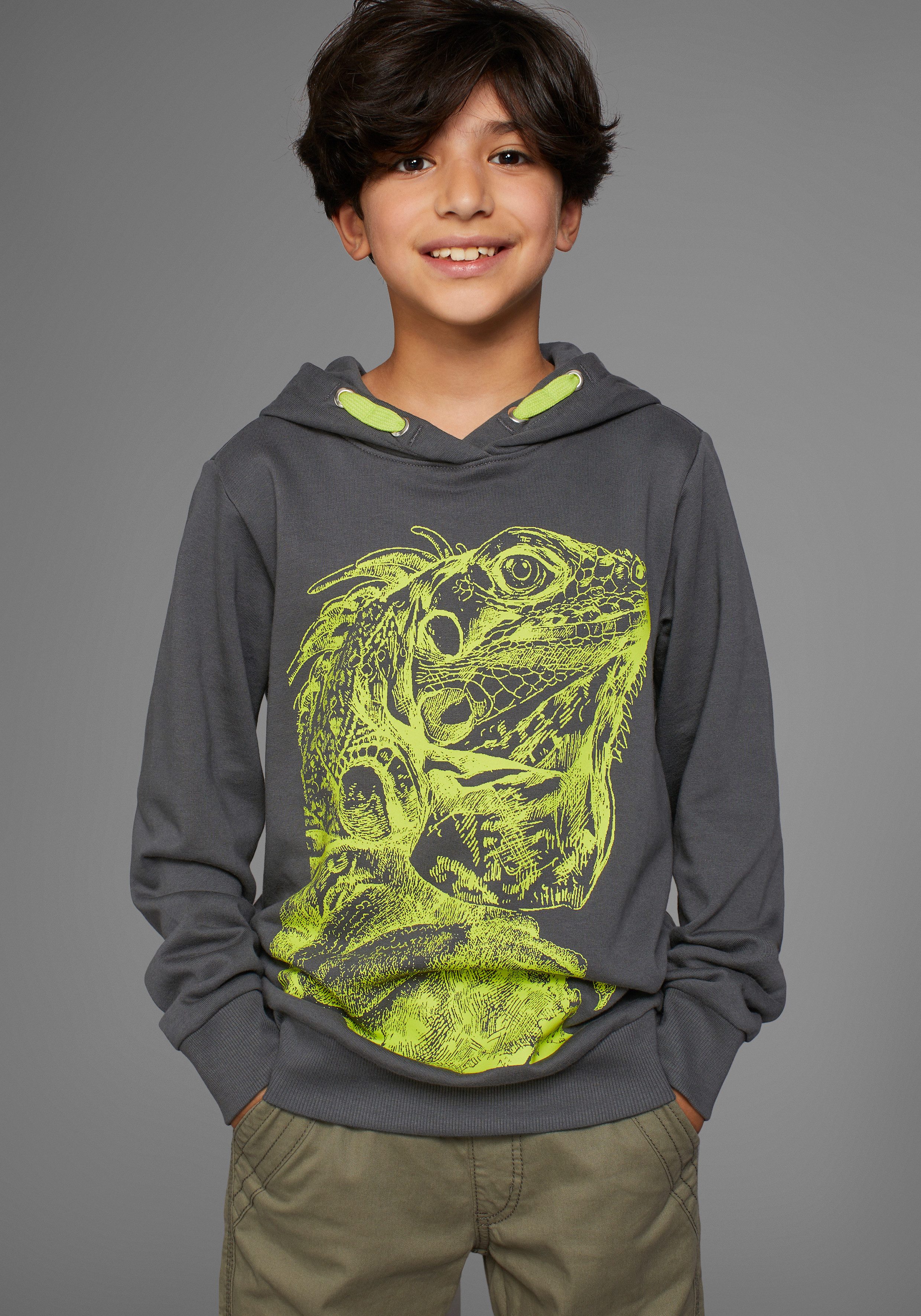 KIDSWORLD Hoodie GECKO , leuk dierenmotief