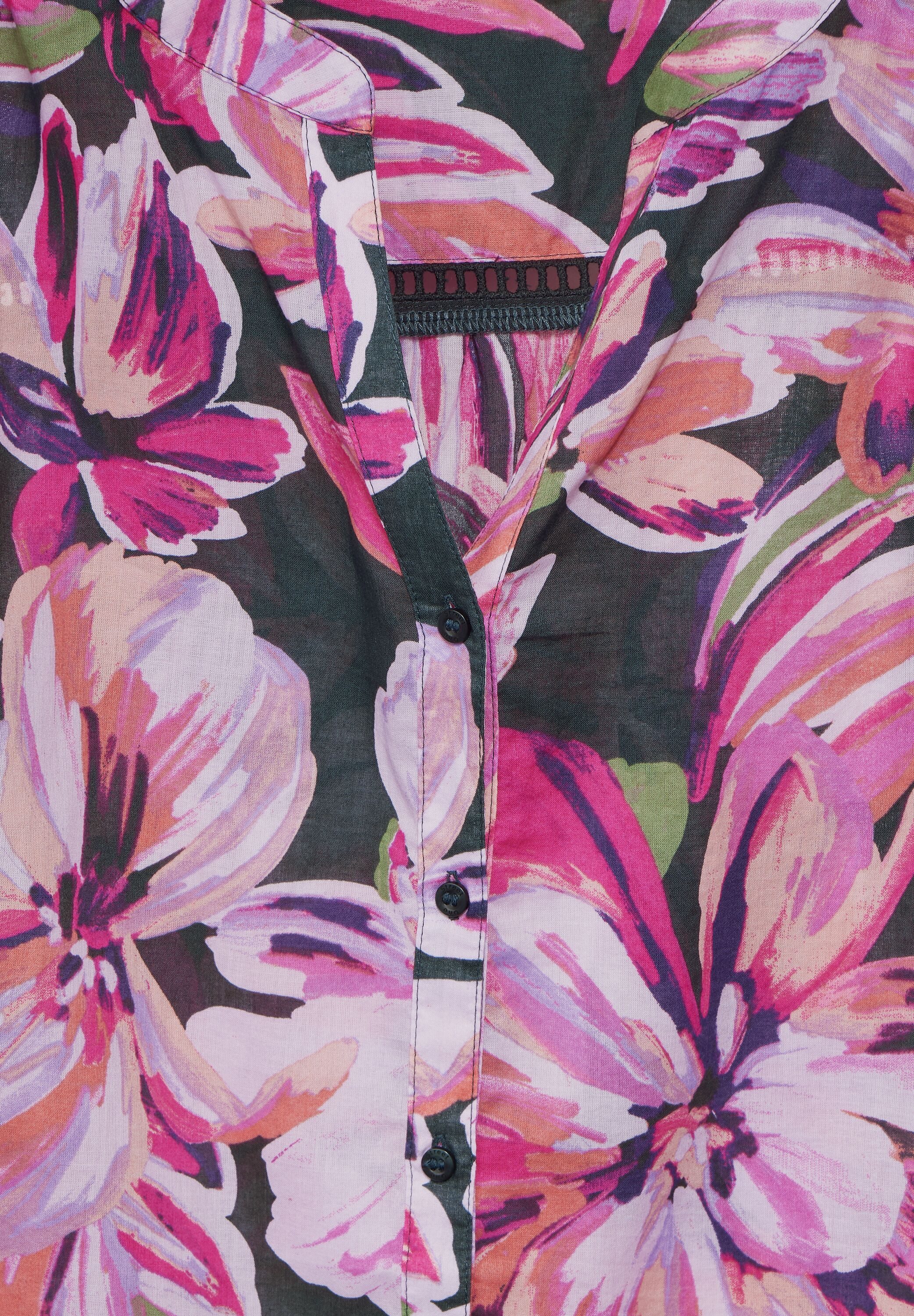 STREET ONE Blouse met lange mouwen met gehaakte details
