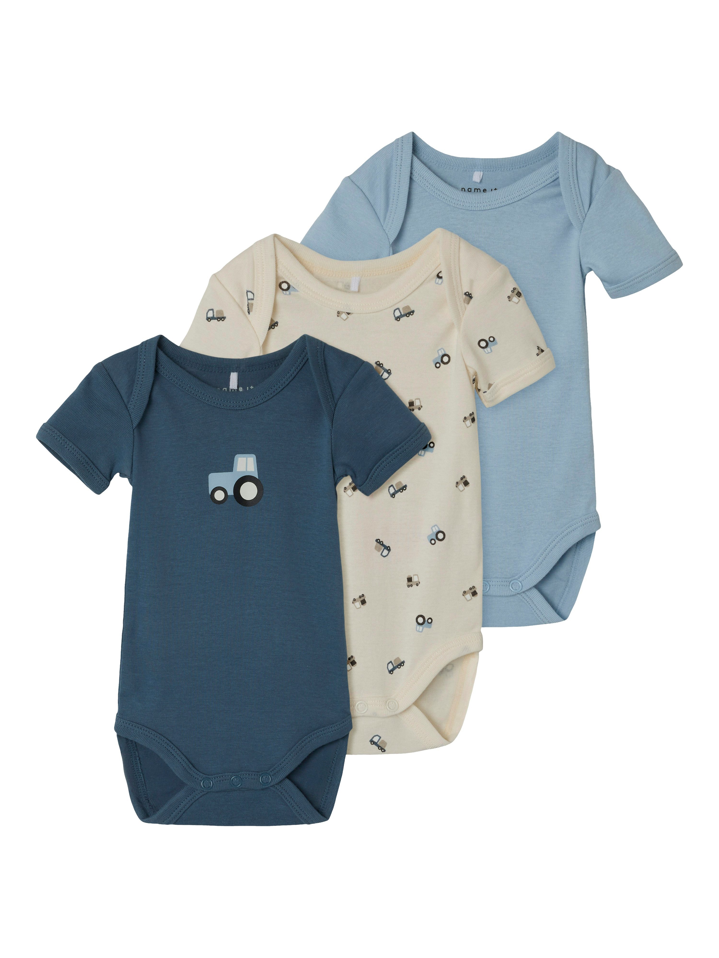 Name It Slaaponesie NBMBODY 3P SS JET STREAM TRACTOR NOOS (set, 3-delig)