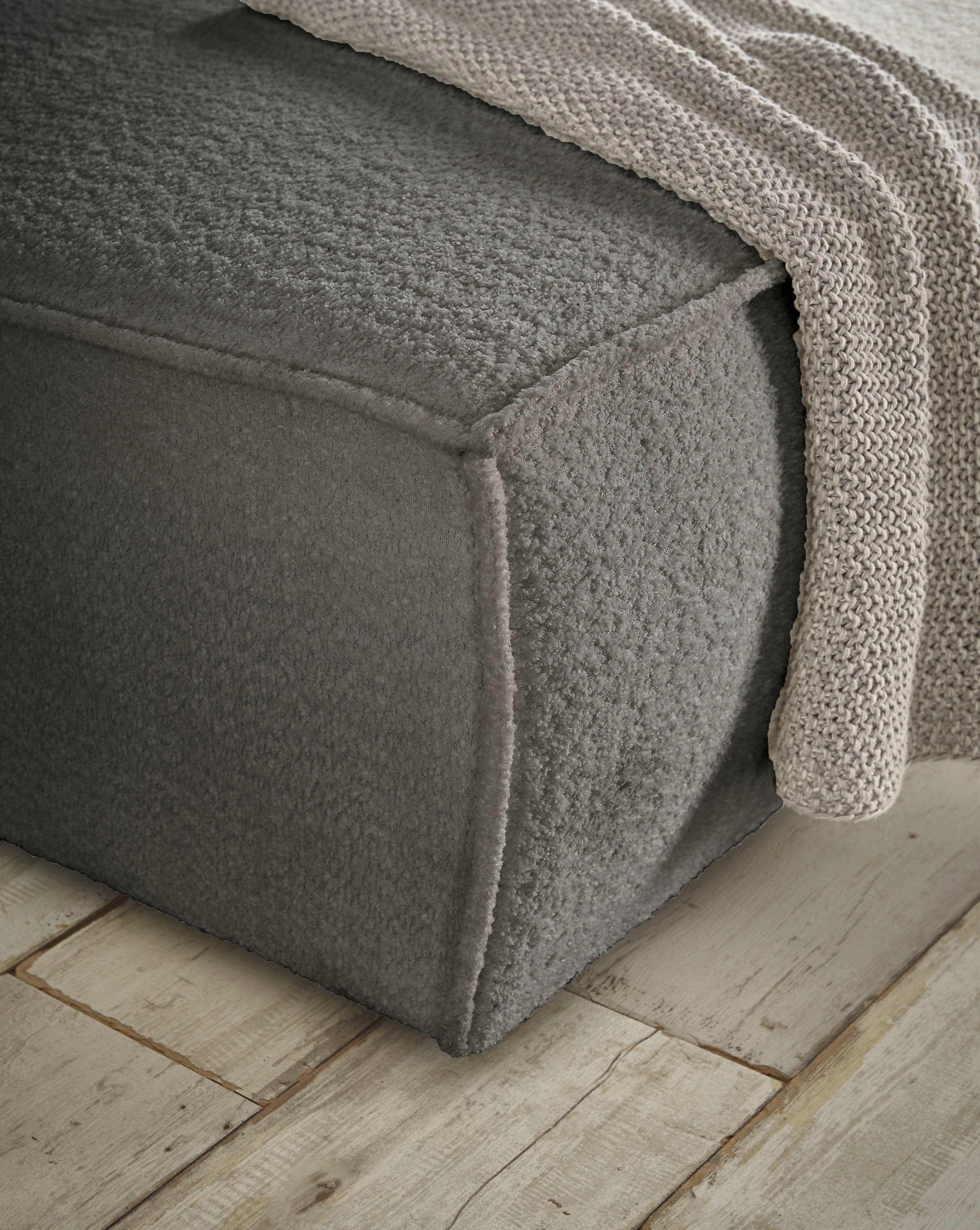 andas Hoekbank Finnley slaapbank 267 cm in Bouclé, fijne structuur en cord, L-vorm