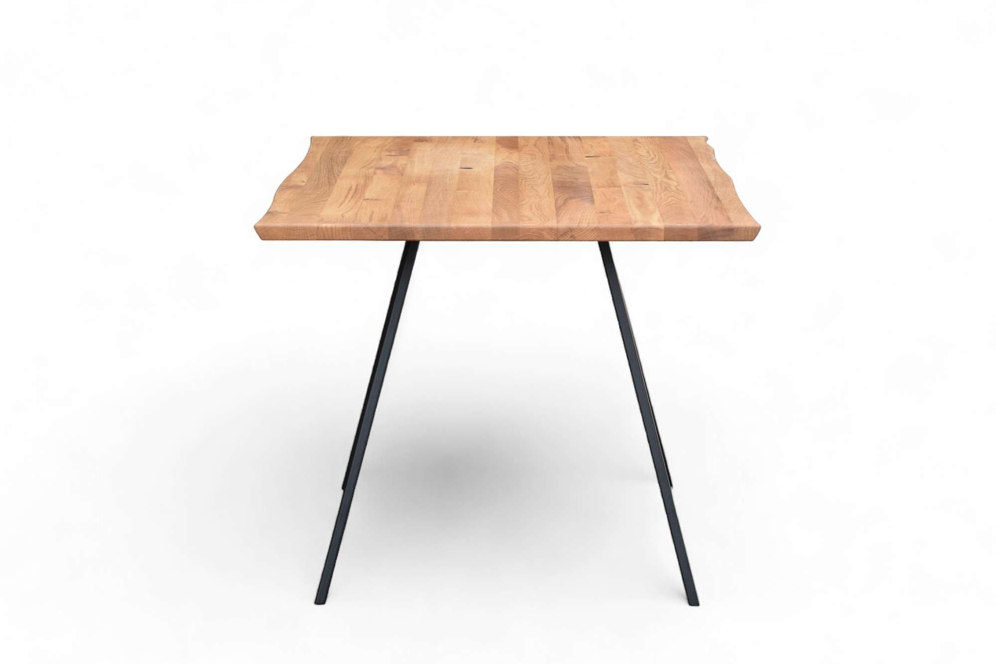 Home affaire Eettafel Reidigen keukentafel, A-vorm metalen frame, massief gewild eikenhout, geolied