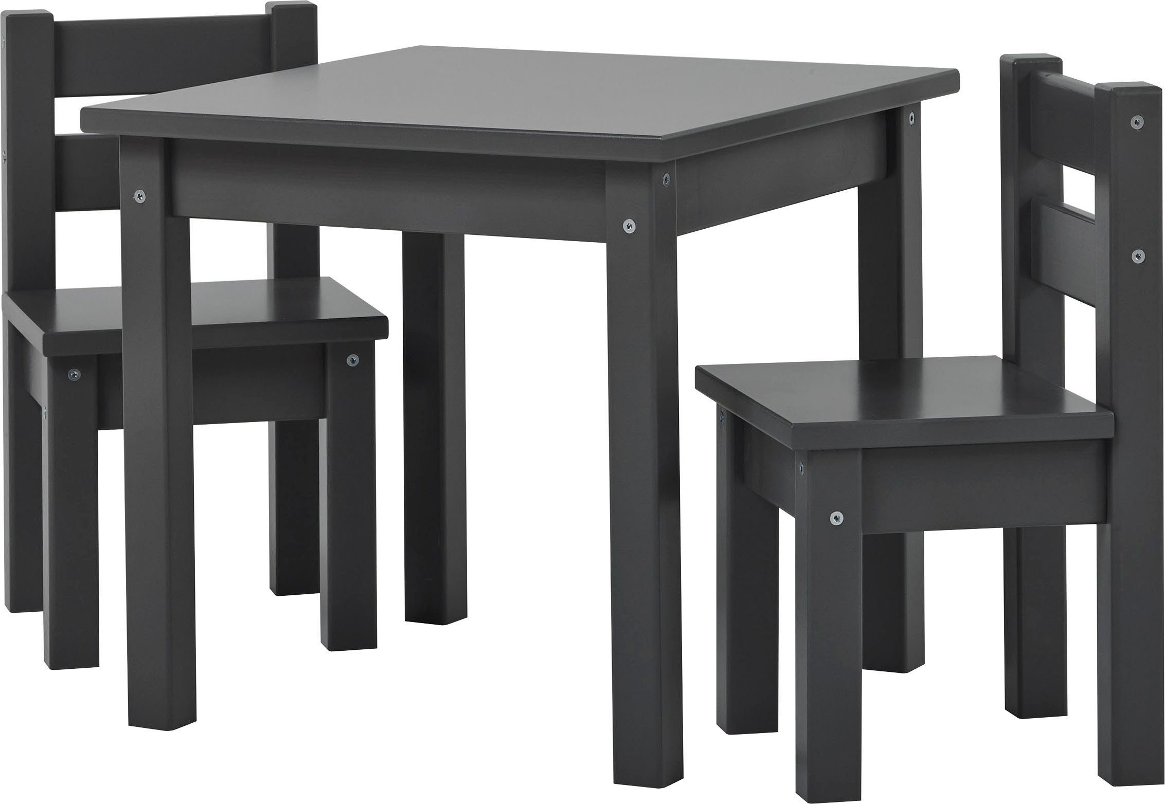 Hoppekids Kinderzithoek MADS kinderzithoek in vele kleuren, met twee stoelen (set, 3-delig) bankjes & fauteuils grijs