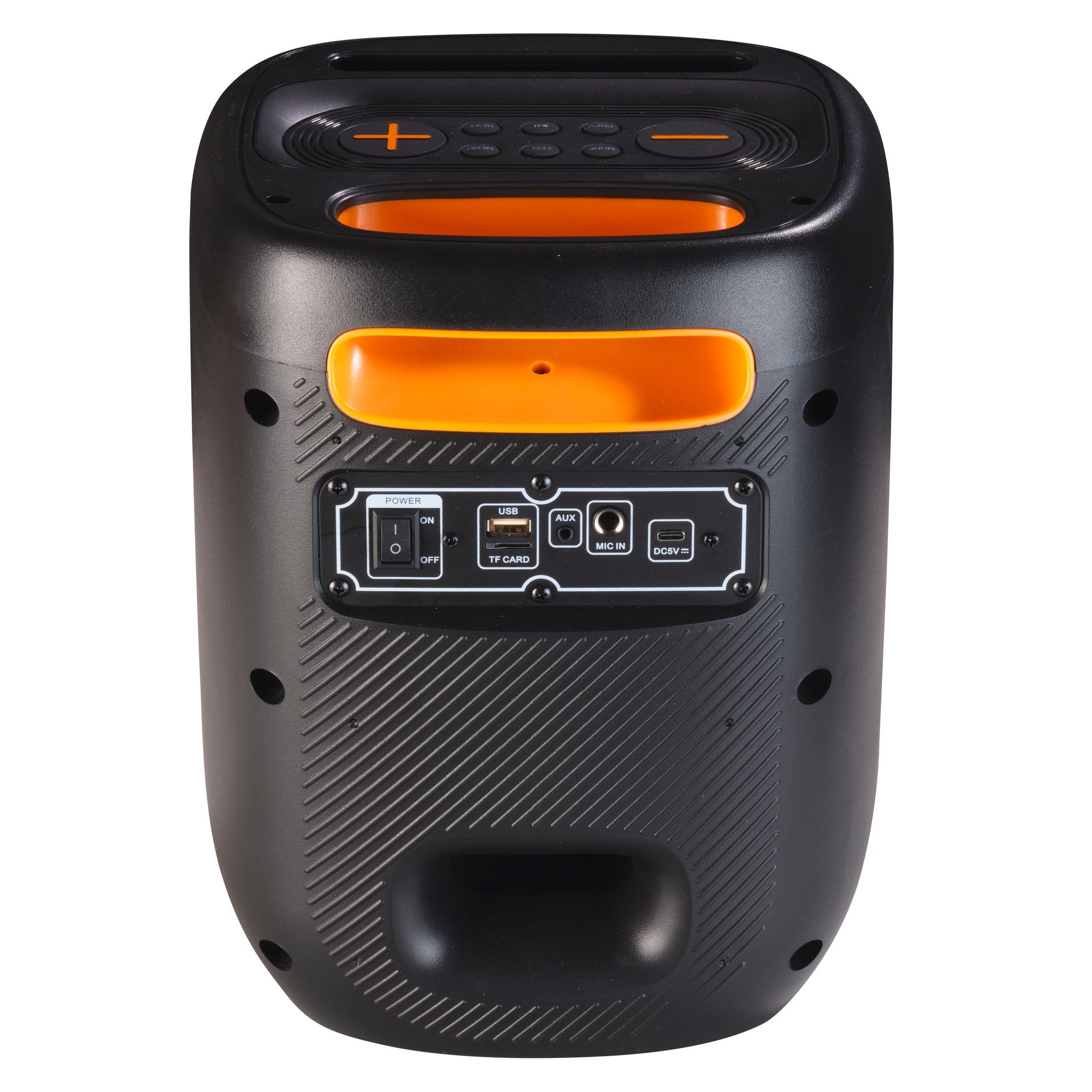 Denver Party-luidspreker BPS-165 met LED 20 w rms, bedrade microfoon inbegrepen, usb, microsd-sleuf