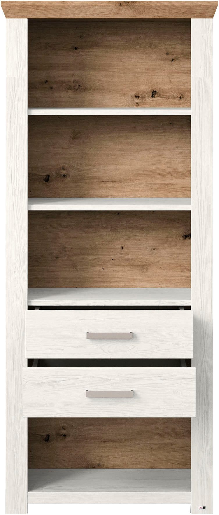 set one by Musterring Rek York Type 11, met 2 laden, verlichting optioneel, B 75 x H 175 cm
