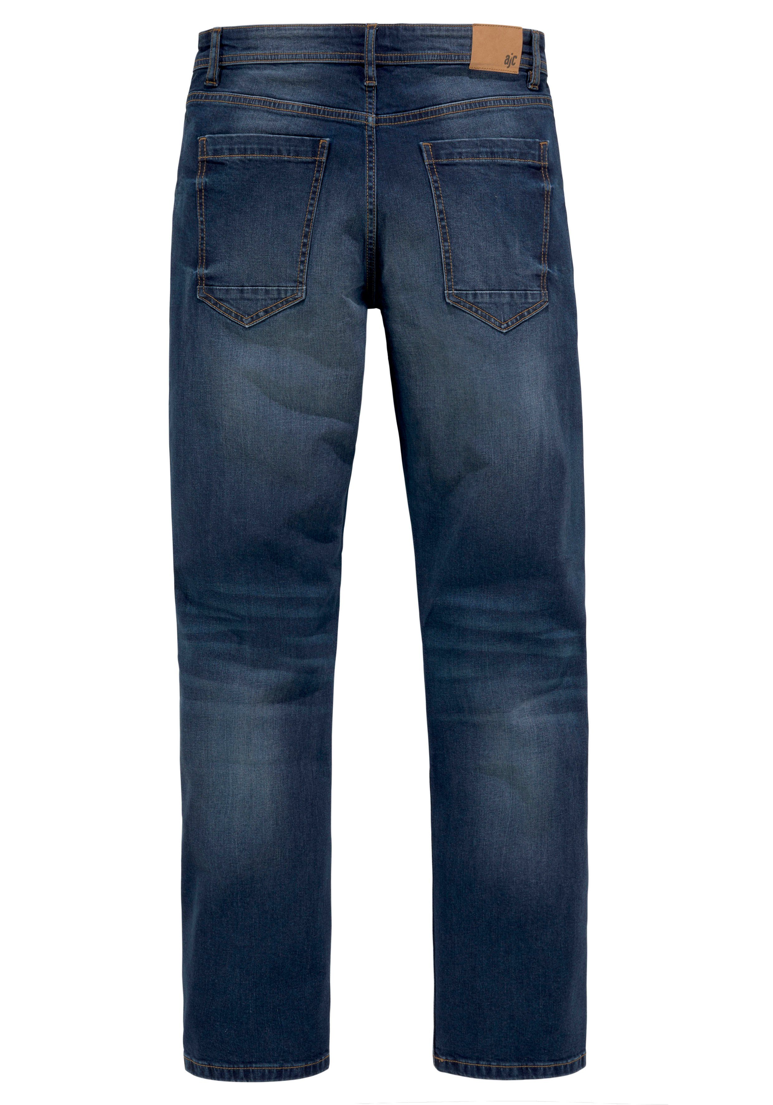 AJC Straight jeans rechtes gesneden, used-look-wassing, lage taille