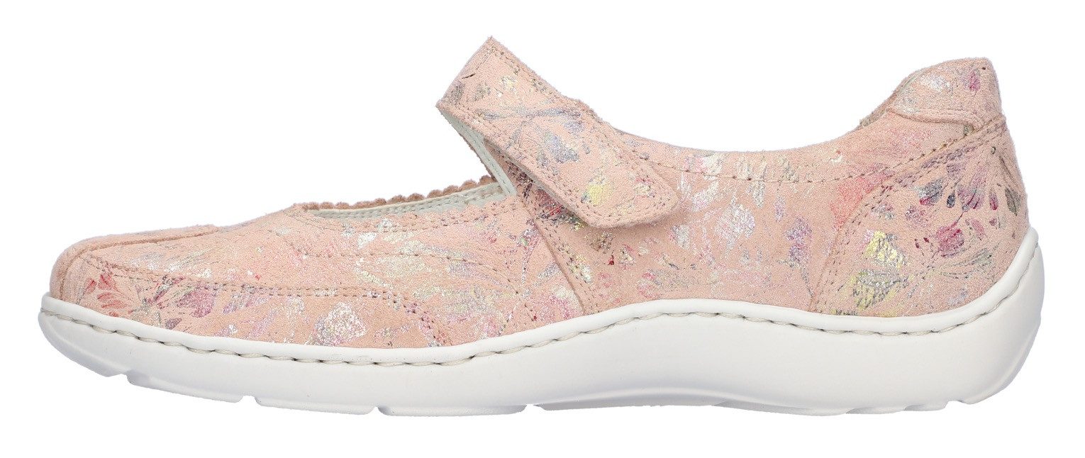 Waldläufer Ballerina's met riempje Henni , lage schoen, comfort schoen in schoenmaat h (= zeer breed)