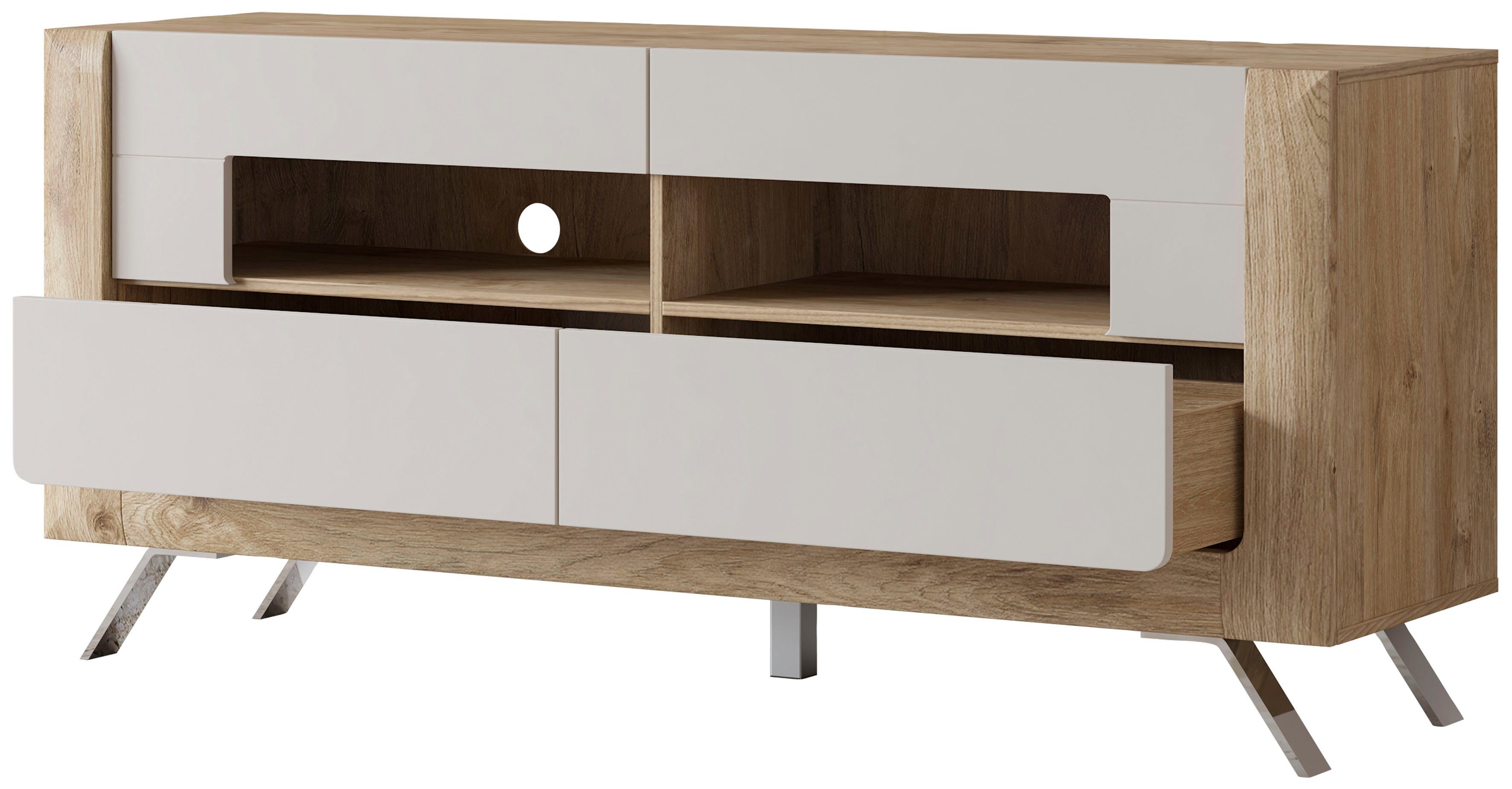 Leonique Tv-meubel Kasai Breedte 160,5 cm, met 2 laden