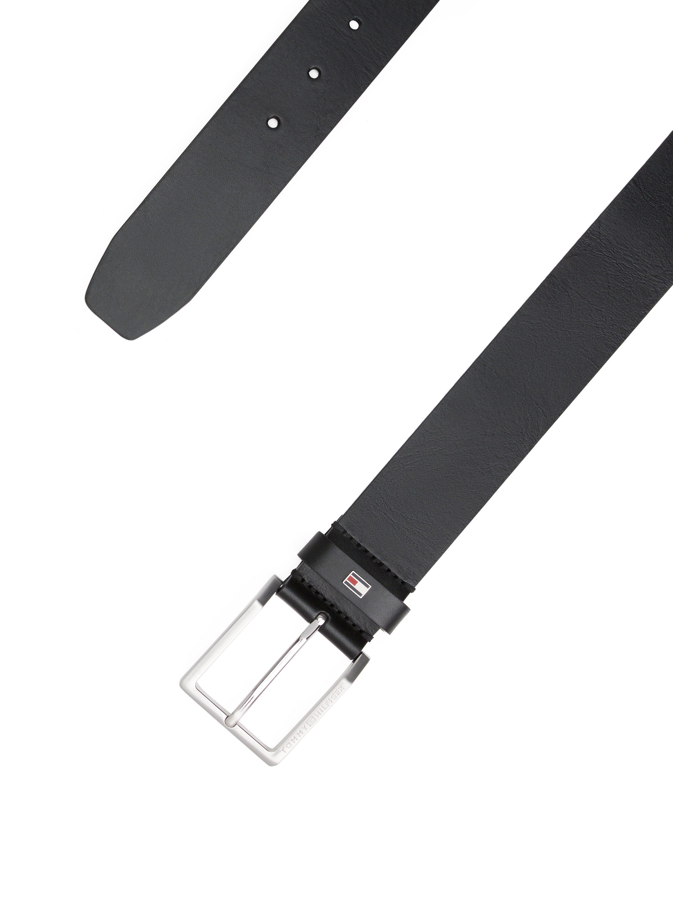 Tommy Hilfiger Leren riem ADAN 3.5 EXT Metalen logopatch, eenvoudige doornsluiting