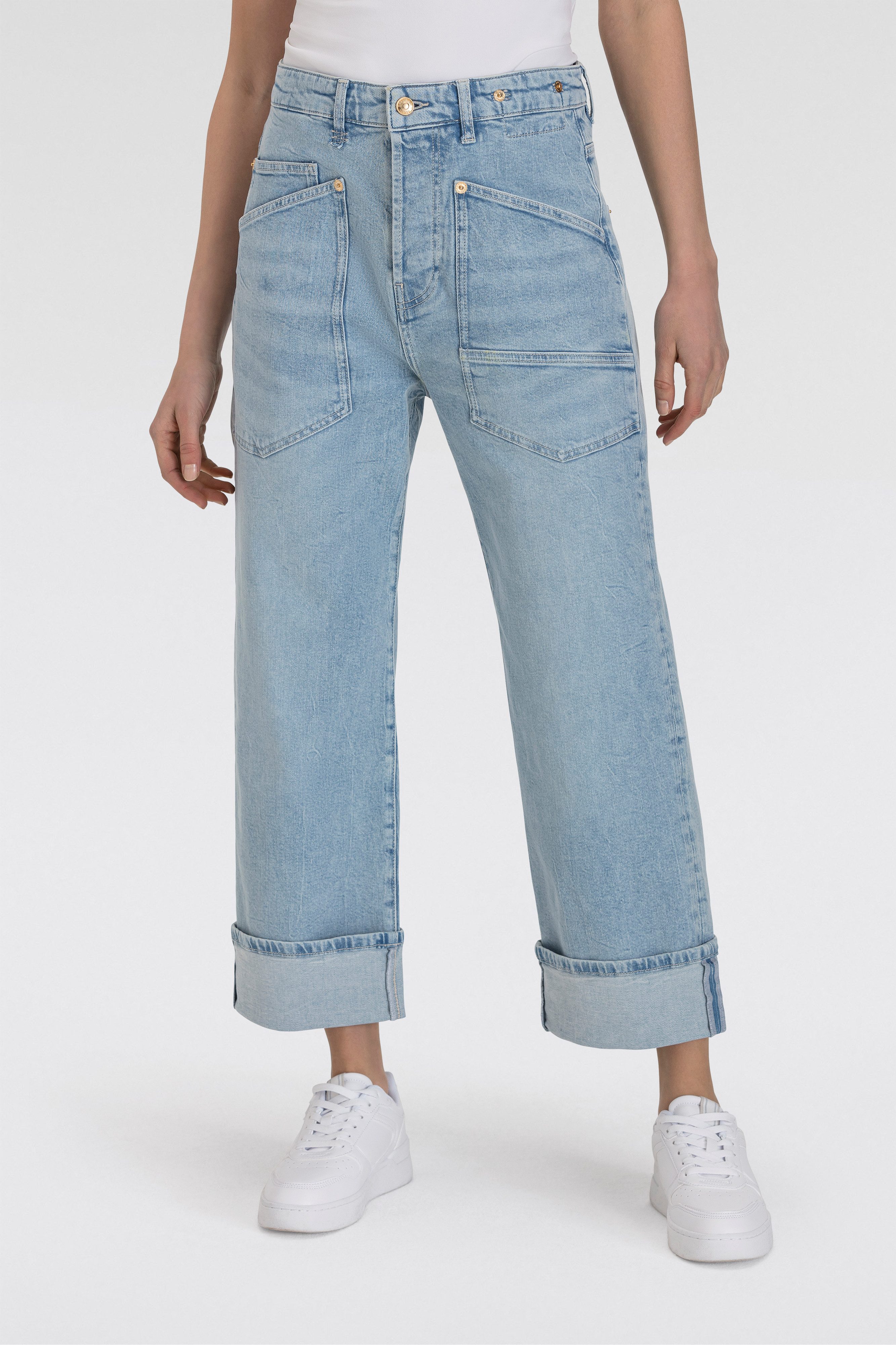 MAC Comfortabele jeans BAGGY straight dames jeans maat 38 blauw