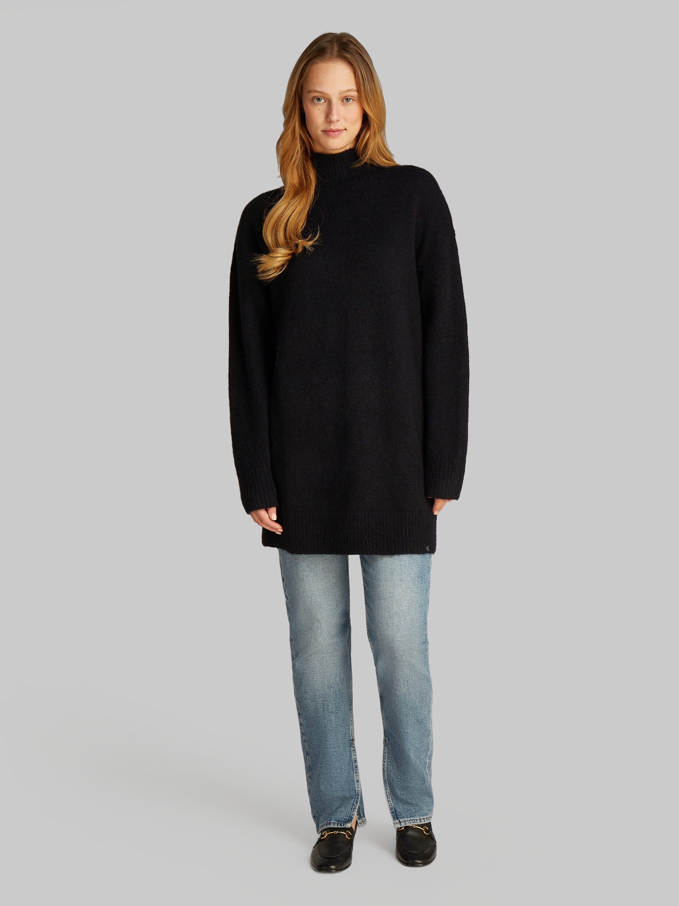 Calvin Klein Jerseyjurk FLUFFY YARN LOOSE SWEATER DRESS