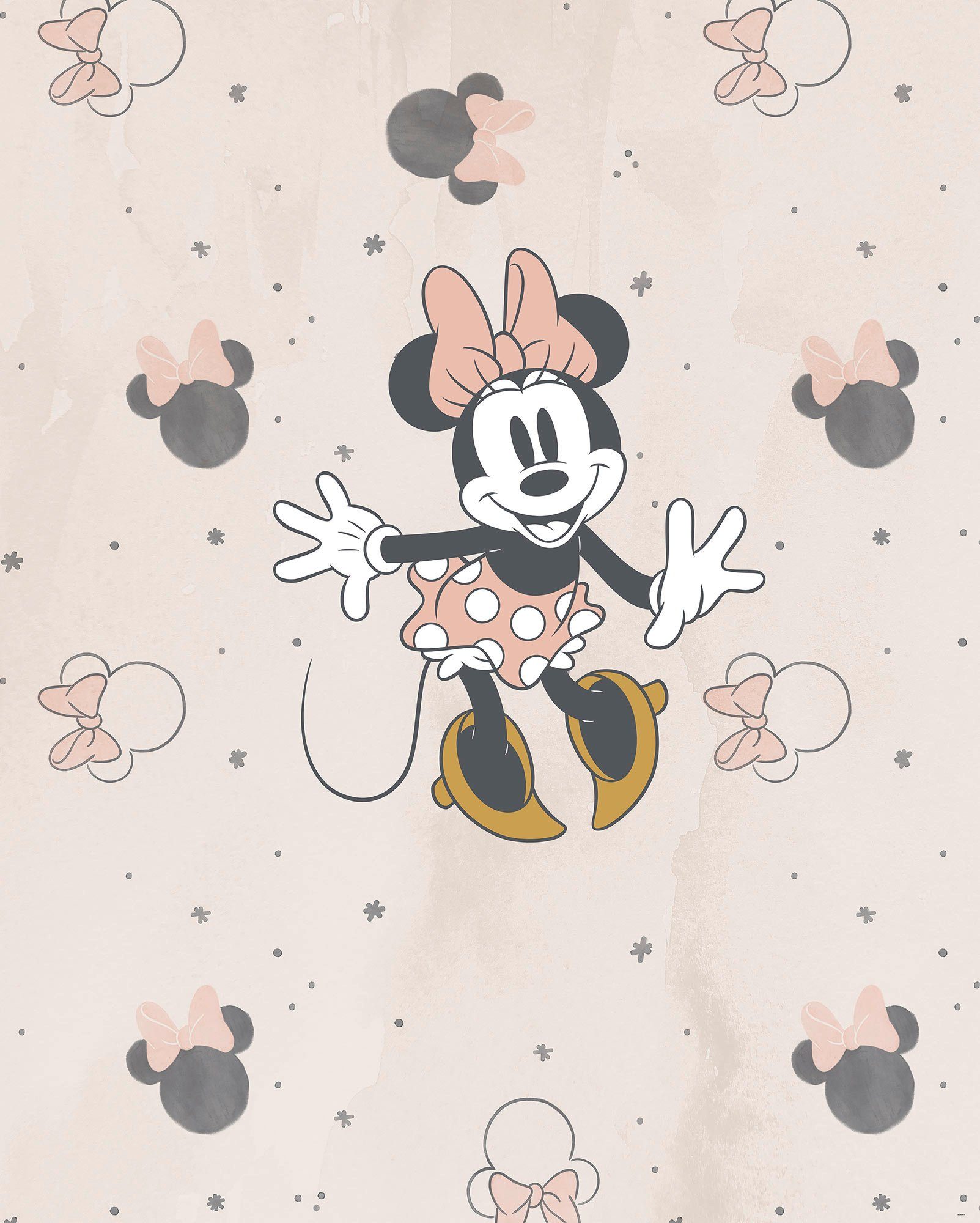 Komar Vliesbehang Digitale print vlies - Minnie Party Mouse - Afmeting 200 x 250 cm (1 stuk)