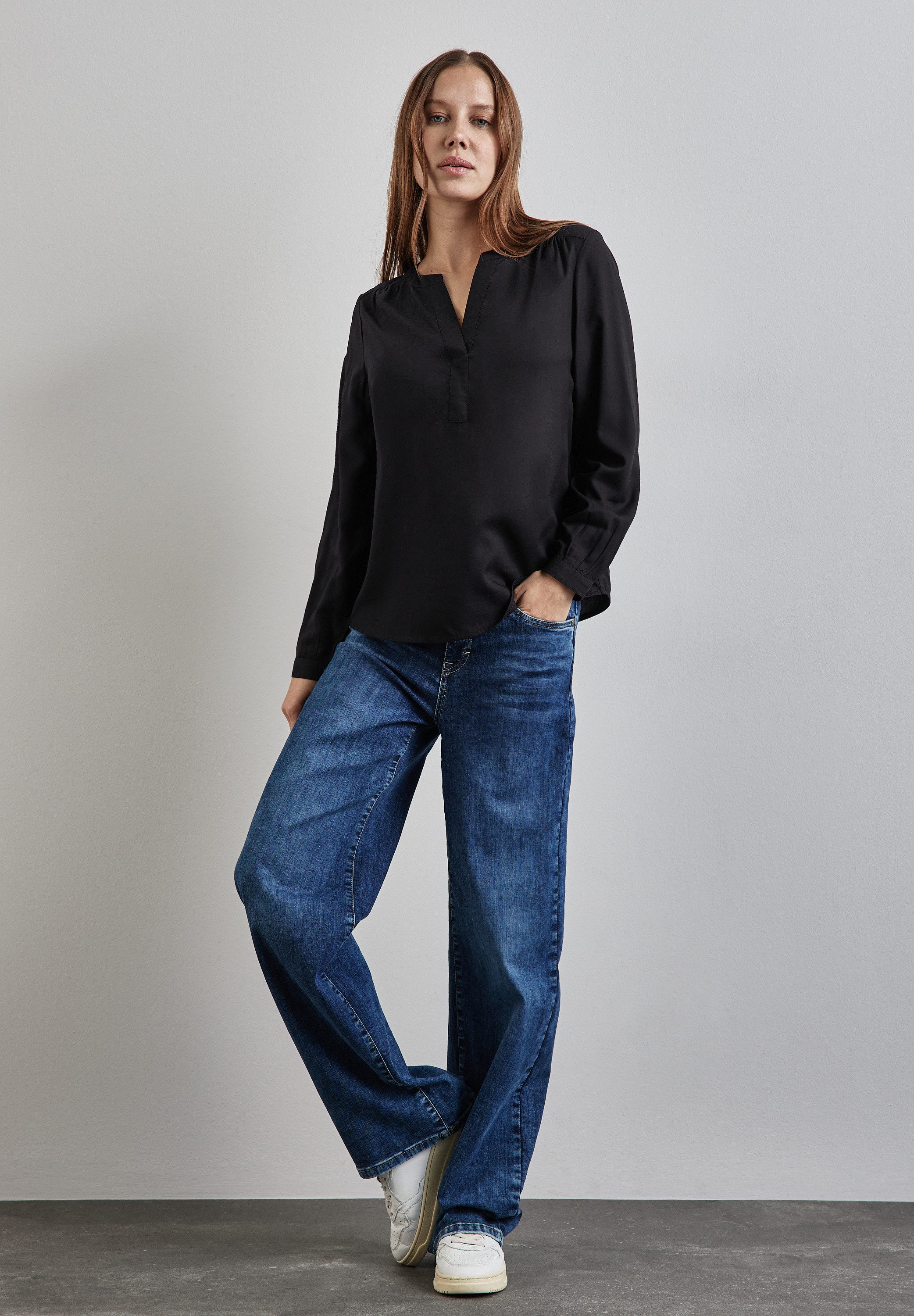 STREET ONE Blouse met lange mouwen in tuniekstijl