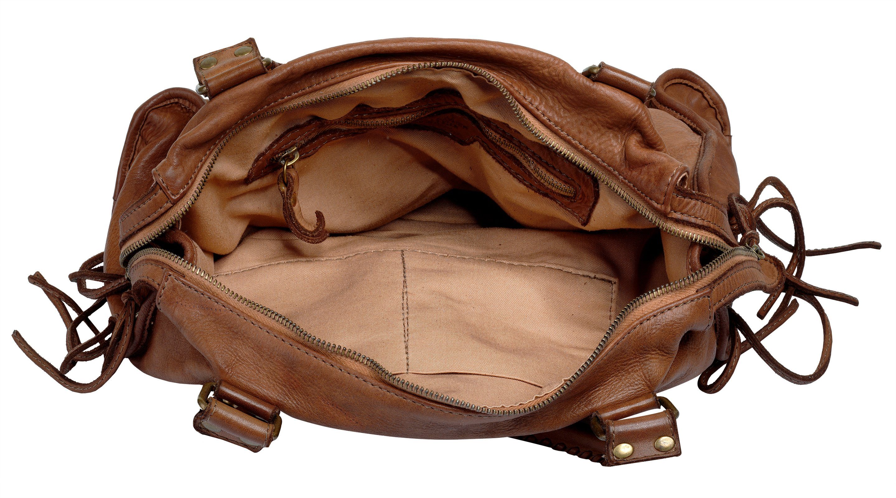 Samantha Look Shopper echt leer, made in italy (1-delig)