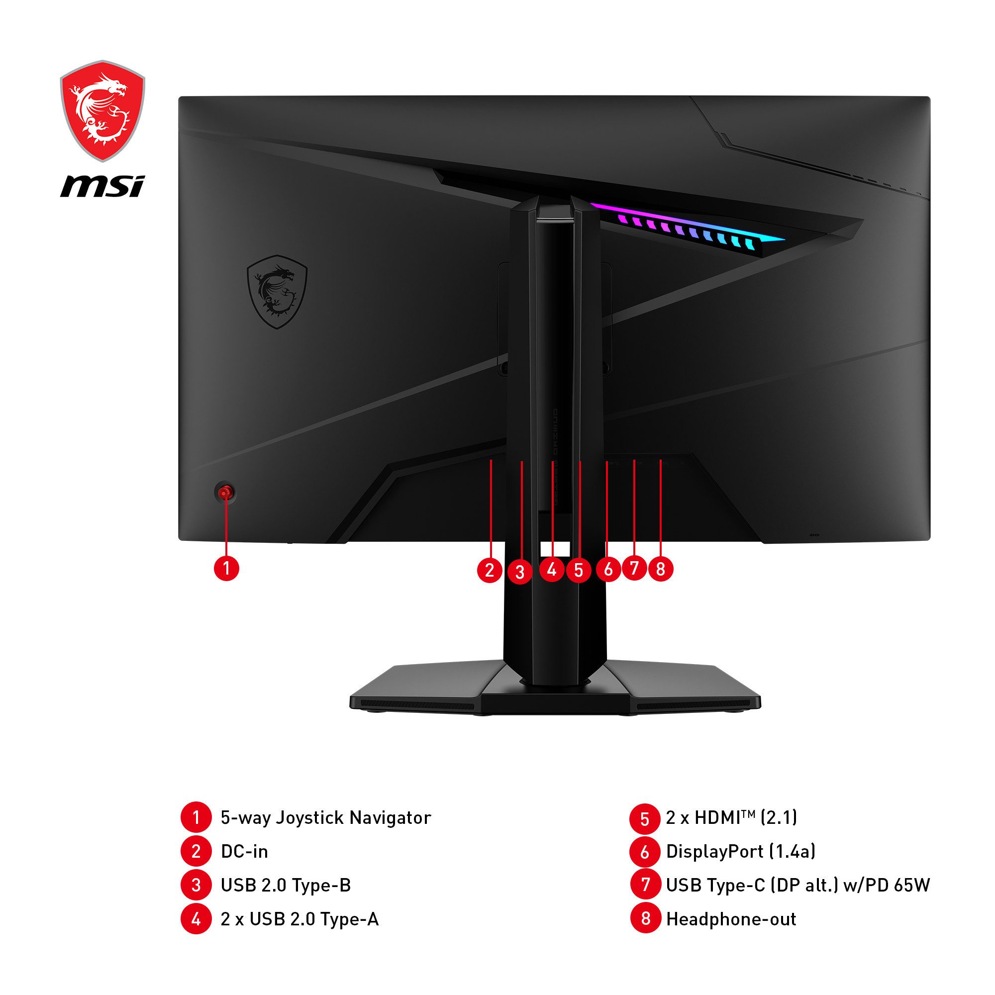 MSI Gaming-monitor MPG 274URF QD, 69 cm / 27", 4K Ultra HD, 5-weg joystick navigatie