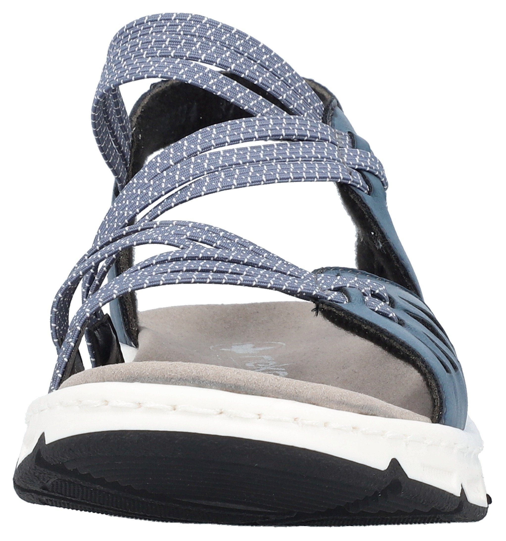 Rieker Sandalen , zomerschoen, sandaal, sleehak, met elastische bandjes