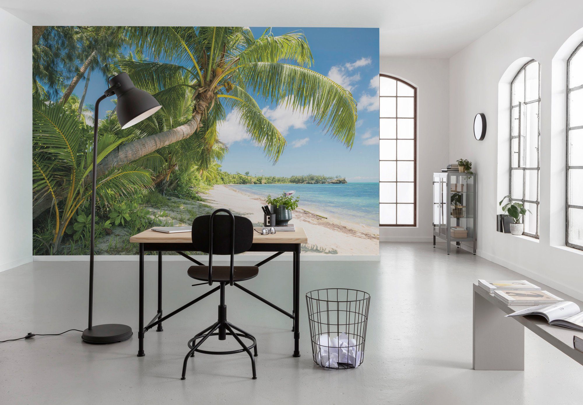 Komar Vliesbehang Digitale print vlies - Fiji Dreams Boat - Afmeting 450 x 280 cm (9 stuks)
