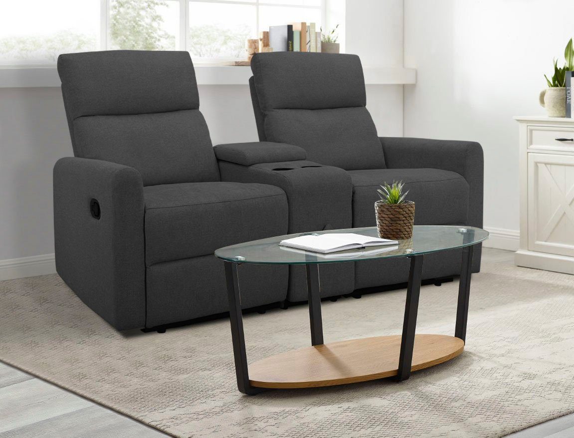 Home affaire 2-zitsbank Daoulas, 2-zits bioscoopbank, TV-fauteuil, multimedia bank