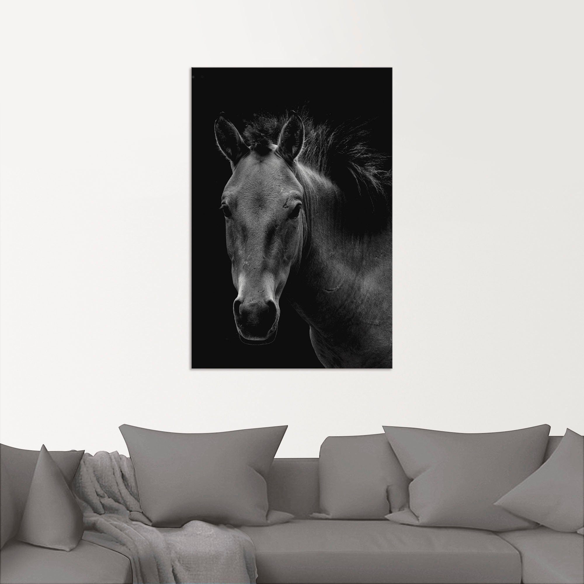 Artland Poster Wild paard als artprint van aluminium, artprint op linnen, muursticker of poster in verschillende maten