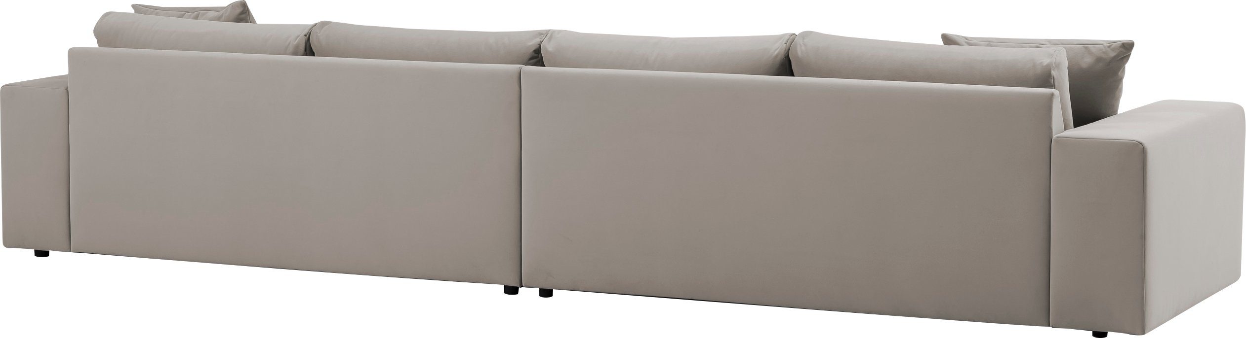 andas 4-zitsbank SLEETLAND XXL in fluweel of vintage lederlook