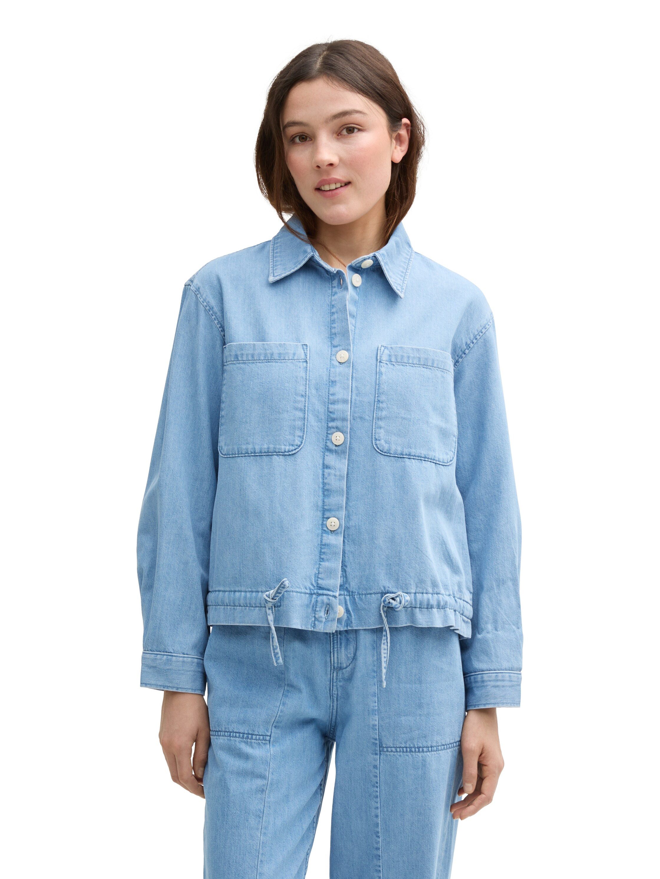 Tom Tailor Denim Jeansjack met borstzakken dames spijkerjasjes maat XL (42) blauw