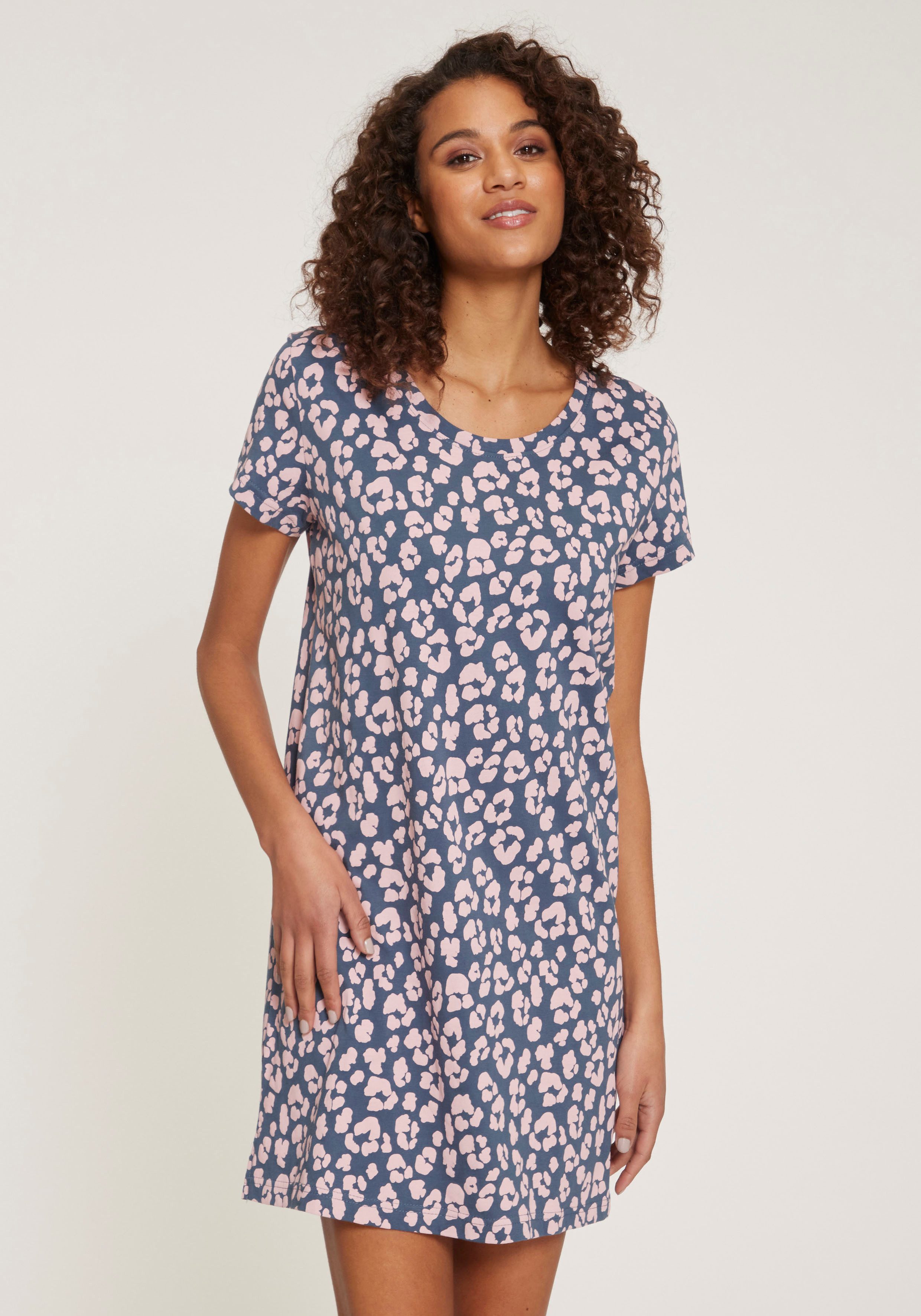 Vivance Dreams Nachthemd met leopatroon (2-delig, Set van 2)