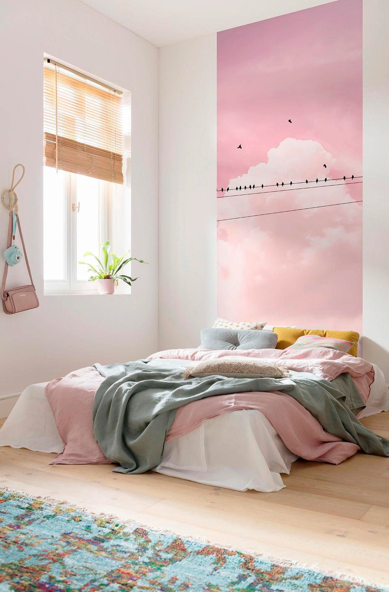 Komar Vliesbehang Digitale print vlies - Cloud Wire Panel - Afmeting 100 x 250 cm (1 stuk)