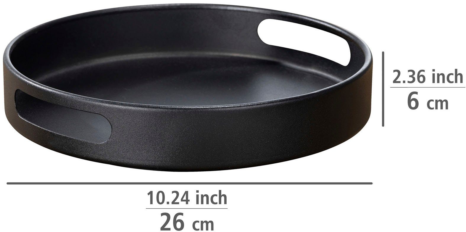 WENKO Dienblad Susie 360° draaibaar, draaiplateau voor keuken en eettafel met handgrepen (1-delig)