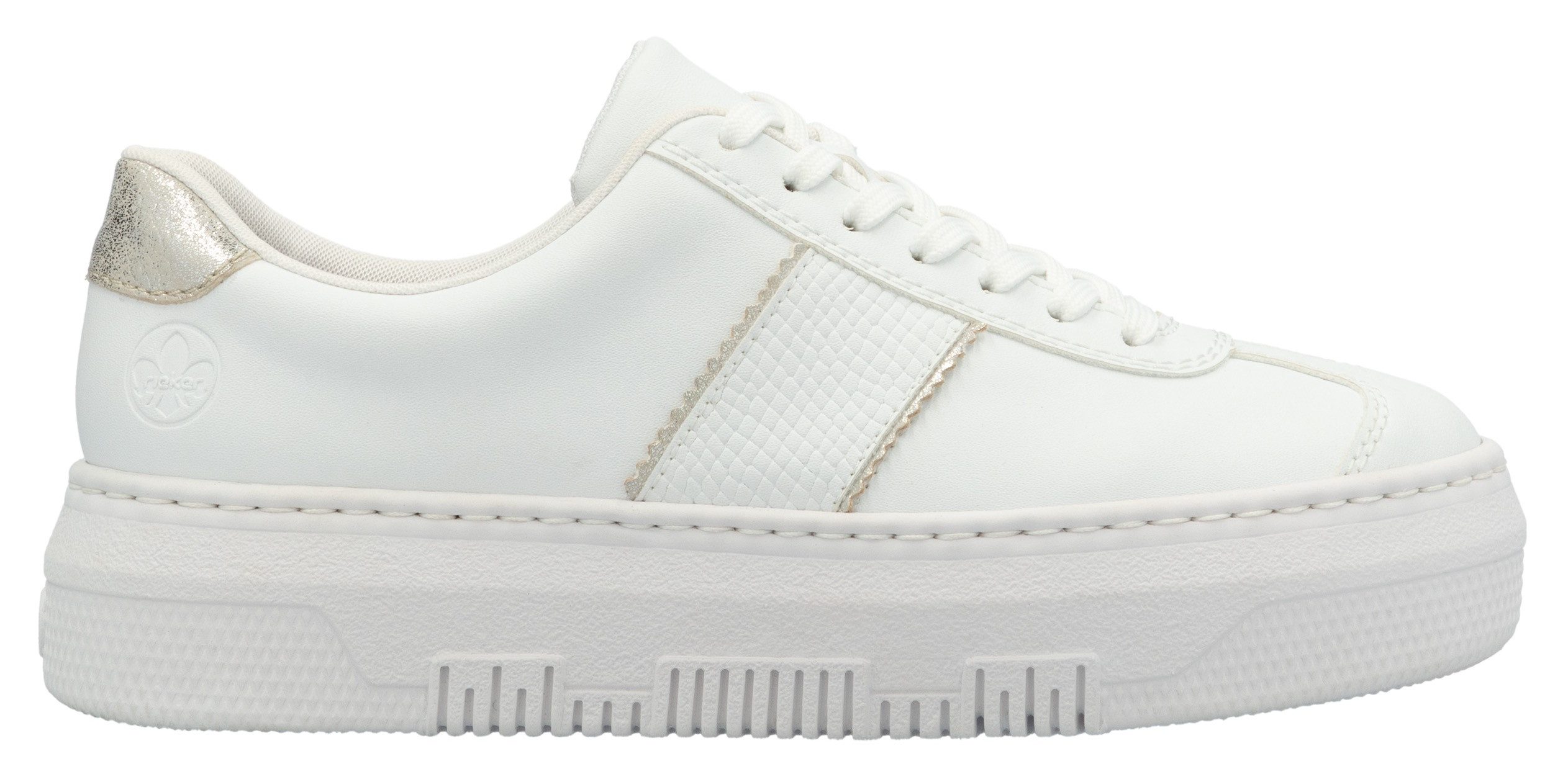 Rieker Plateausneakers veterschoen, lage schoen, vrijetijdsschoen met gepolsterde schachtversteviging