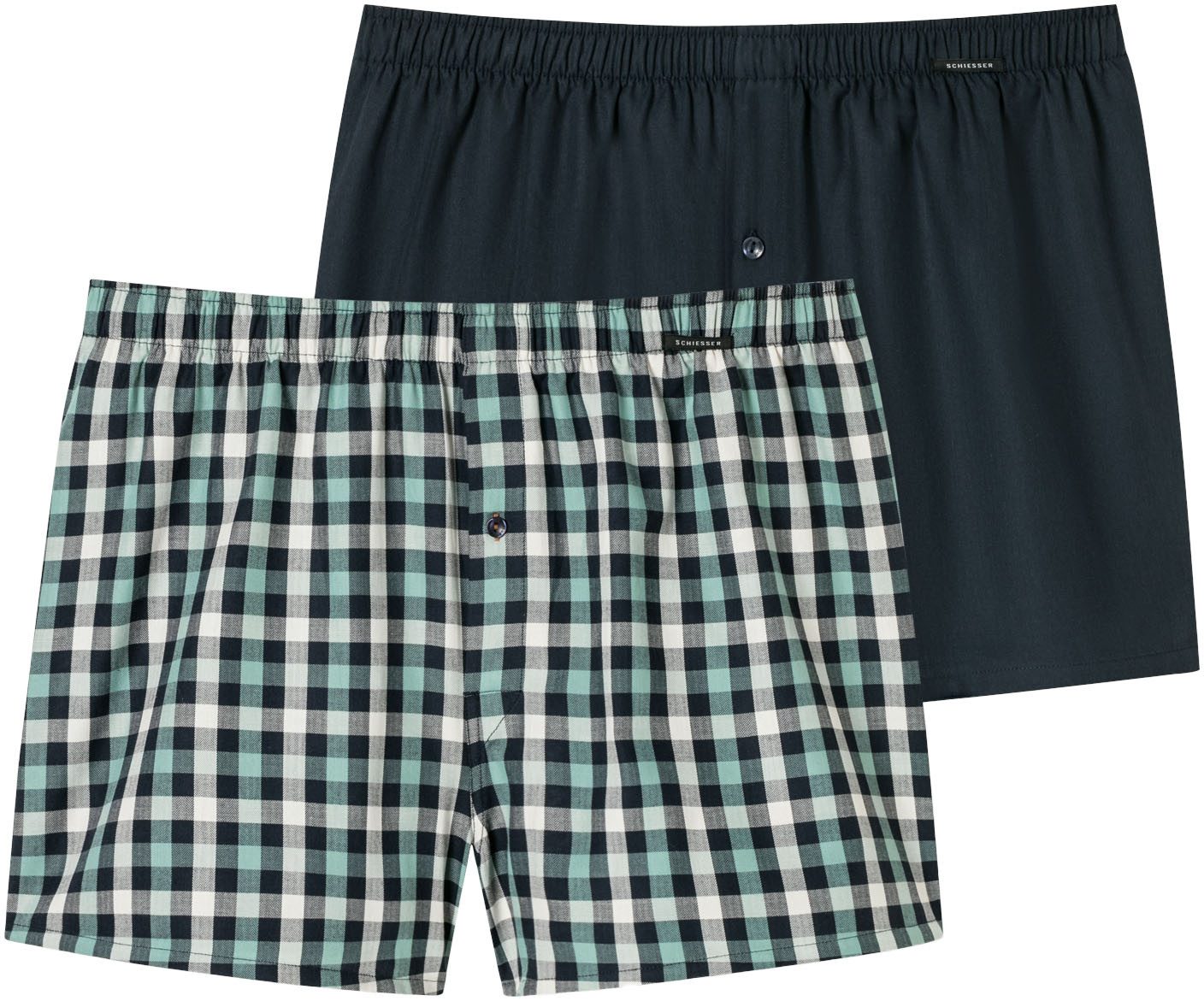 Schiesser Geweven boxershort "Boxershorts Multipacks" (2 stuks Set van 2)